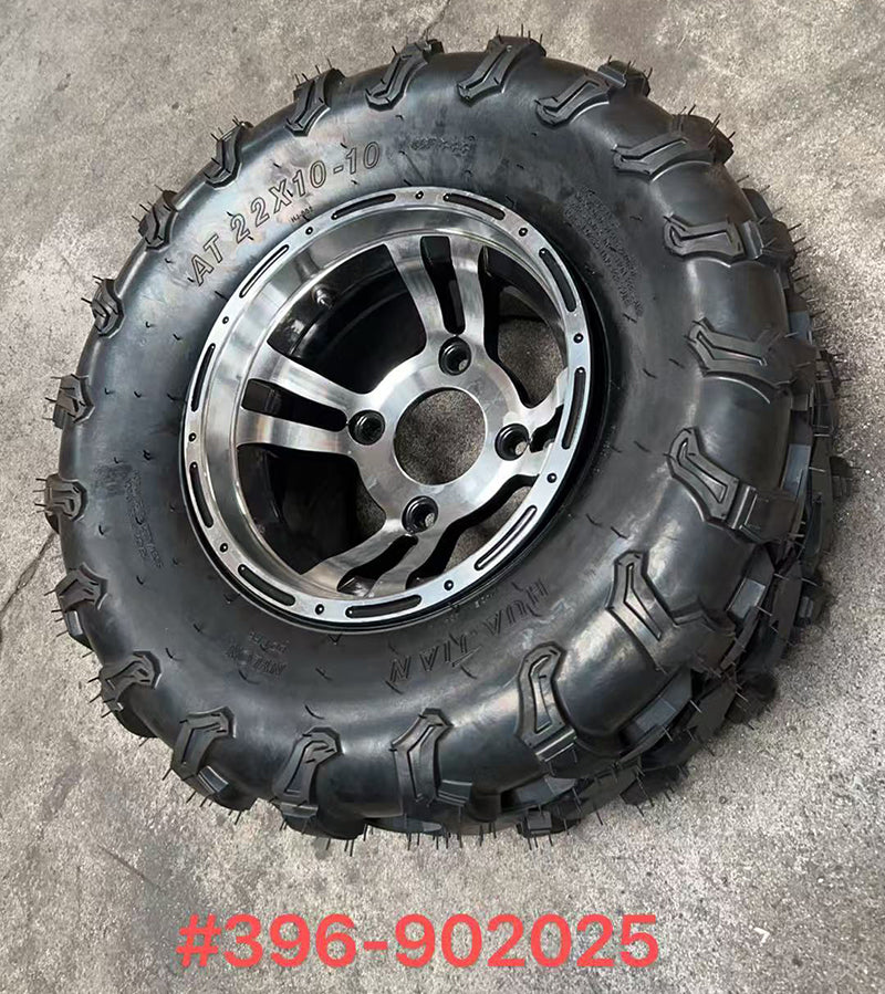 22*10-10 Aluminum Wheel-Comma Pattern