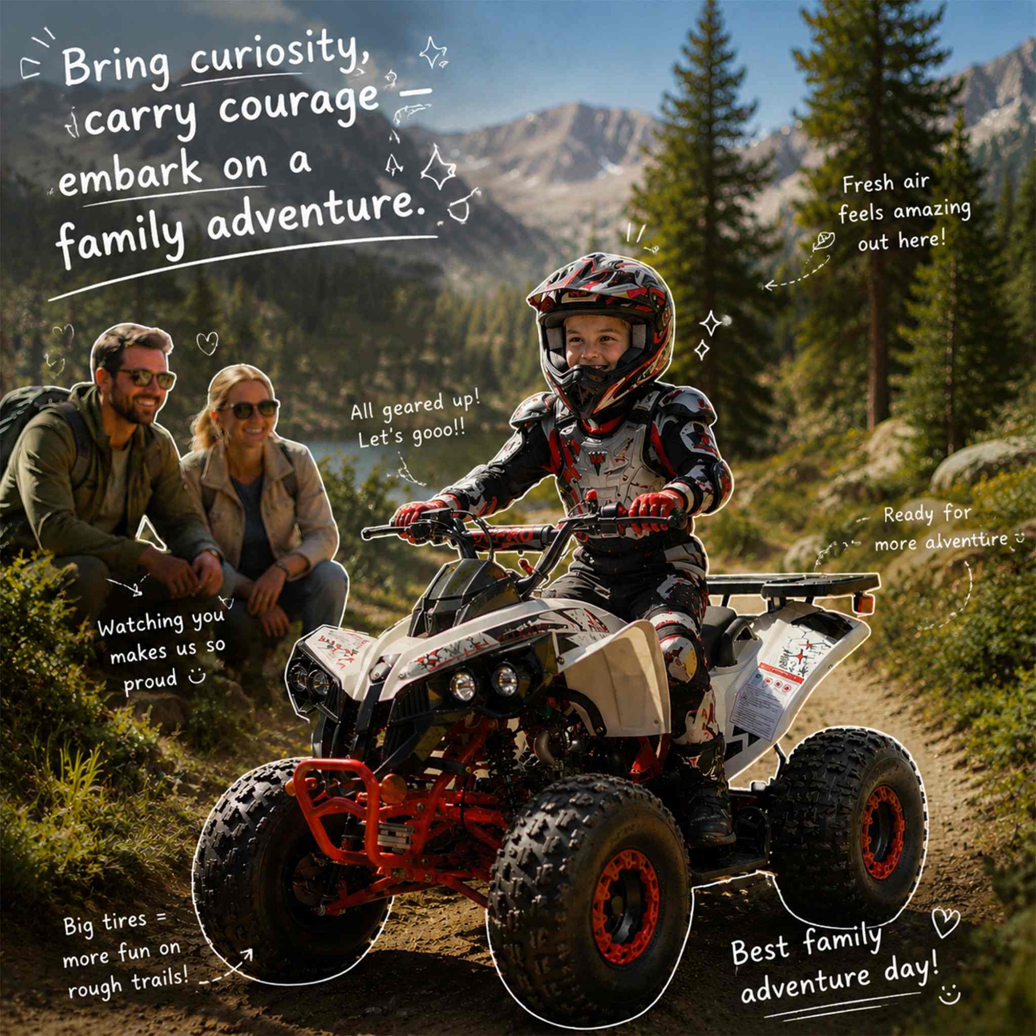 Free Shipping! X-PRO Storm 125cc ATV with Automatic Transmission w/Reverse, LED Headlights, Electric Start, Big 19in/18in Tires! - Image 5