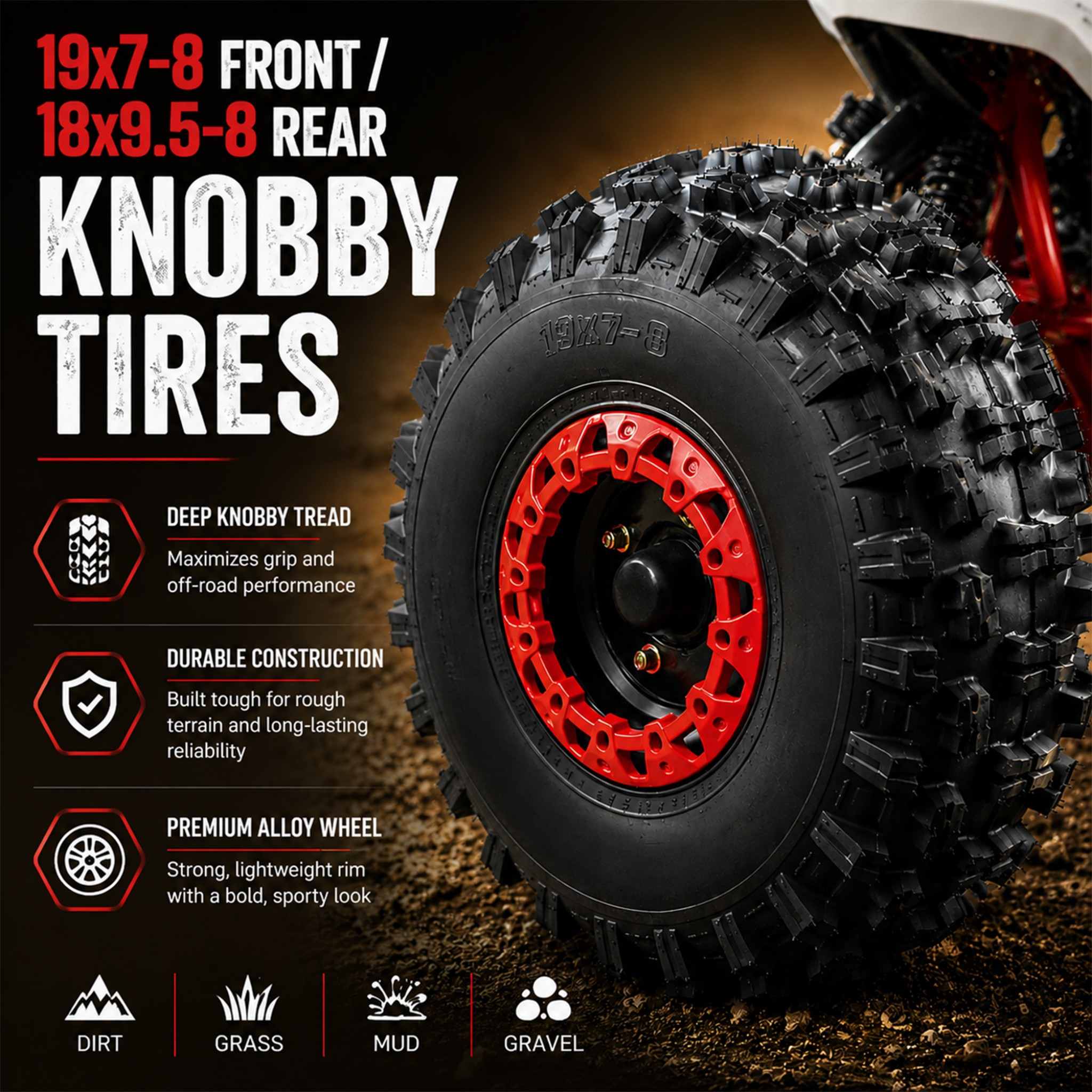 Free Shipping! X-PRO Storm 125cc ATV with Automatic Transmission w/Reverse, LED Headlights, Electric Start, Big 19in/18in Tires! - Image 9