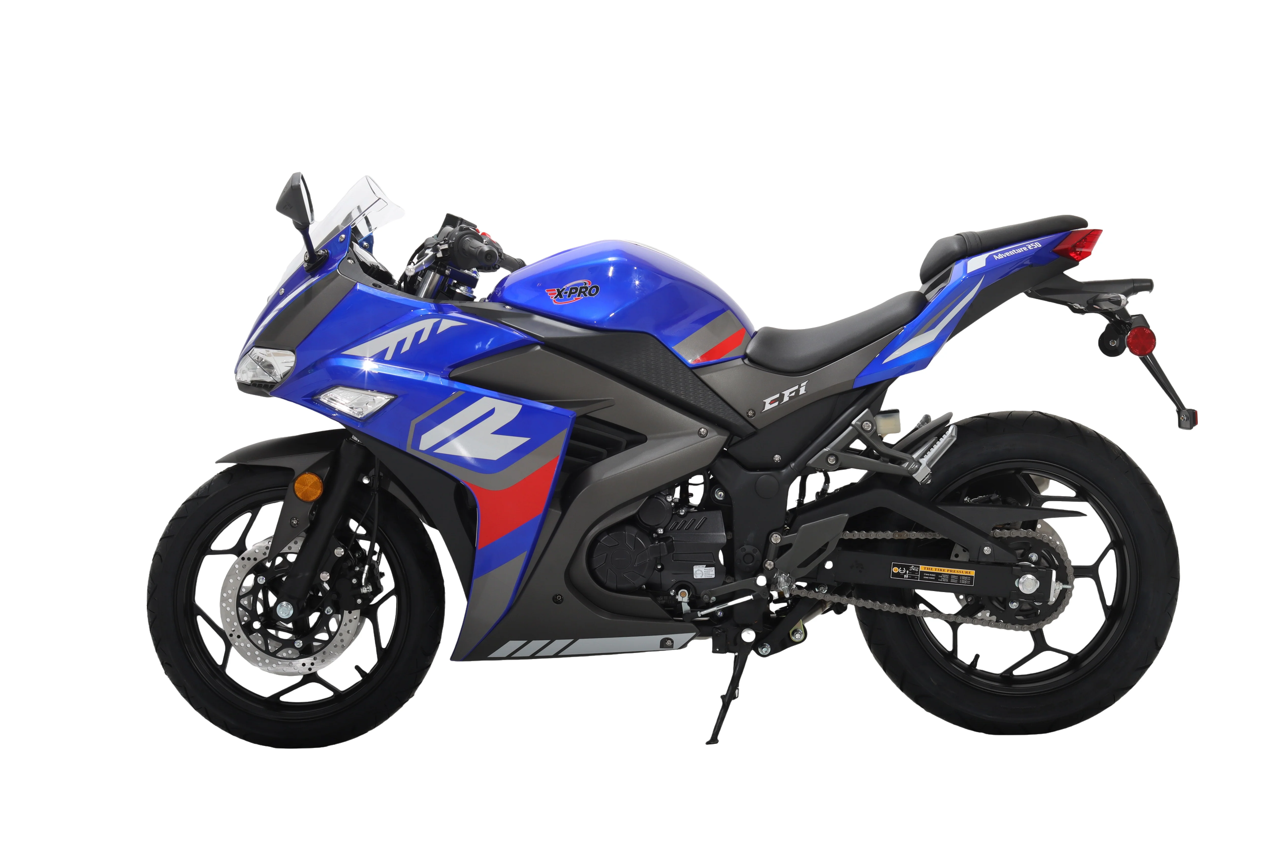 Free Shipping! X-PRO Adventure 250 Electronic Fuel Injection Street Motorcycle with 6-Speed Manual Transmission, Electric Start! 17in Wheels! Assembled In Crate! - Image 16