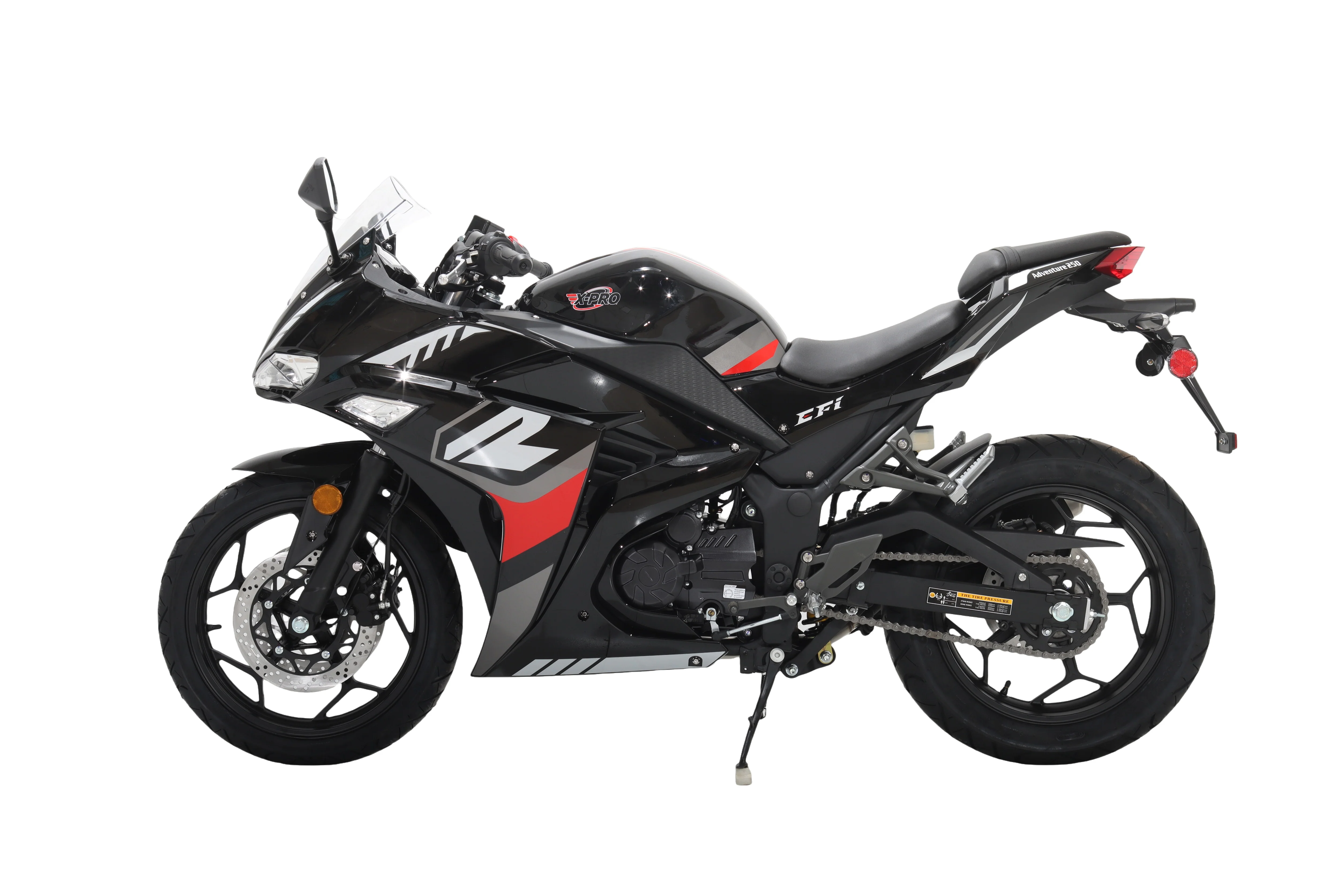 Free Shipping! X-PRO Adventure 250 Electronic Fuel Injection Street Motorcycle with 6-Speed Manual Transmission, Electric Start! 17in Wheels! Assembled In Crate! - Image 8