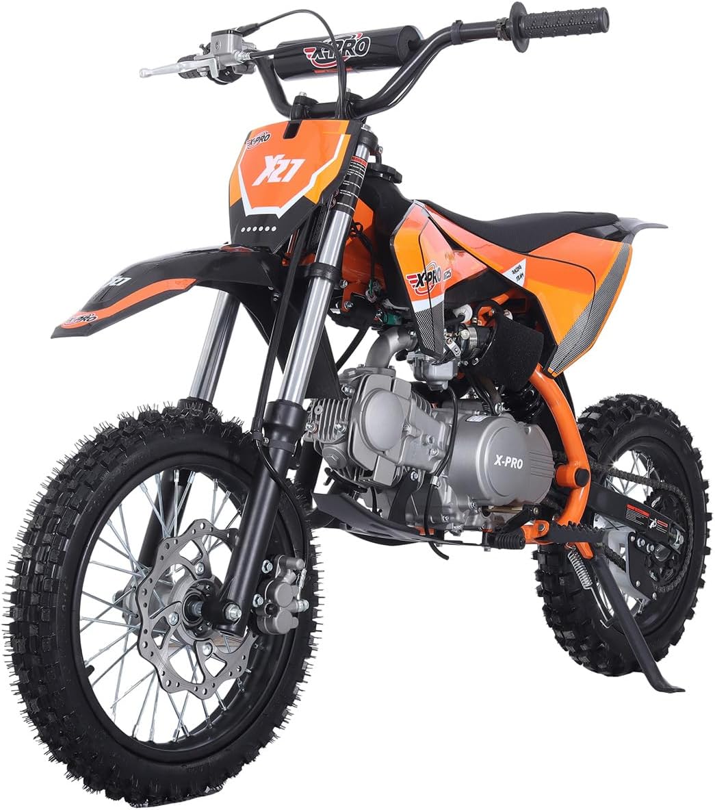 Free Shipping! X-PRO X27 125cc Dirt Bike with 4-Speed Semi-Automatic Transmission, Kick Start, Big 14in/12in Tires! Zongshen Brand Engine! - Image 3
