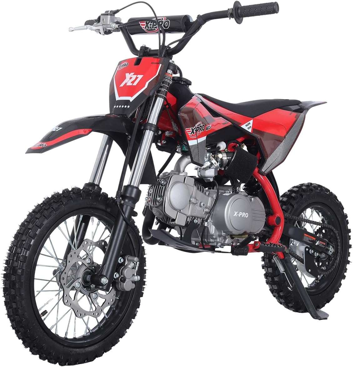 Free Shipping! X-PRO X27 125cc Dirt Bike with 4-Speed Semi-Automatic Transmission, Kick Start, Big 14in/12in Tires! Zongshen Brand Engine! - Image 5
