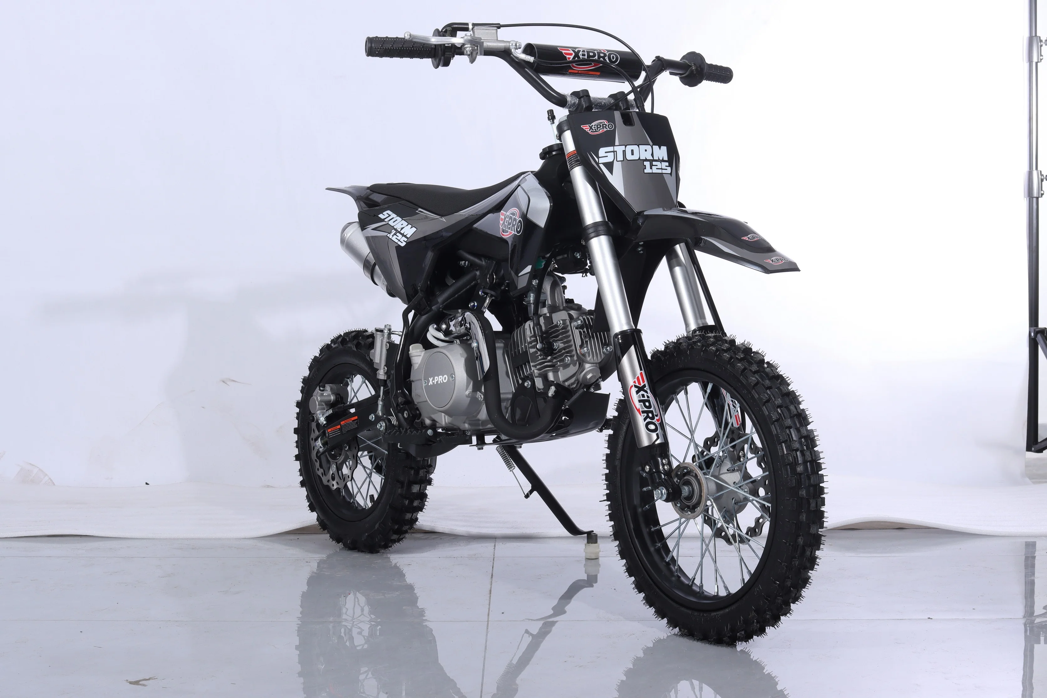 Free Shipping! X-PRO Storm 125cc Dirt Bike with 4-Speed Semi-Automatic Transmission, Kick Start, Big 14in/12in Tires! Zongshen Brand Engine! - Image 3