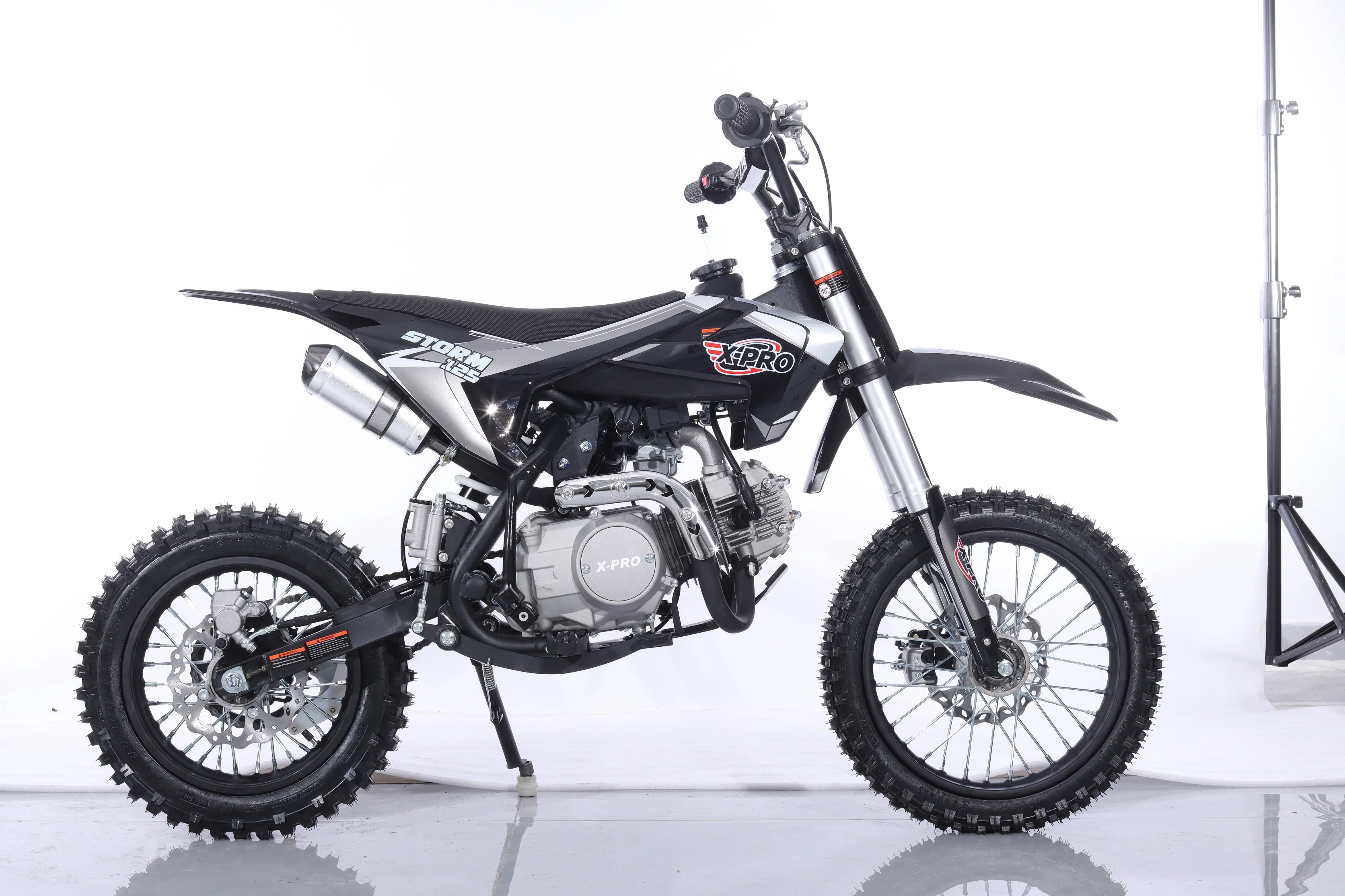 Free Shipping! X-PRO Storm 125cc Dirt Bike with 4-Speed Semi-Automatic Transmission, Kick Start, Big 14in/12in Tires! Zongshen Brand Engine! - Image 4