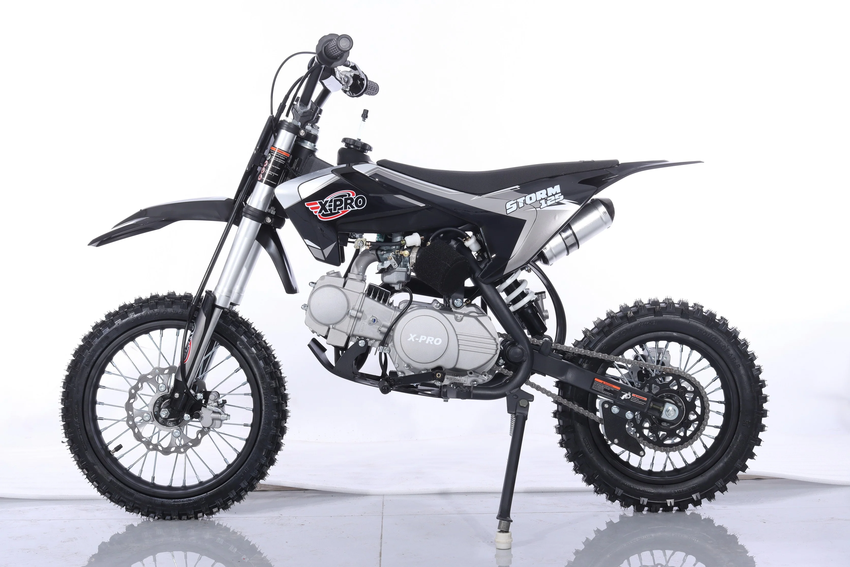 Free Shipping! X-PRO Storm 125cc Dirt Bike with 4-Speed Semi-Automatic Transmission, Kick Start, Big 14in/12in Tires! Zongshen Brand Engine! - Image 8