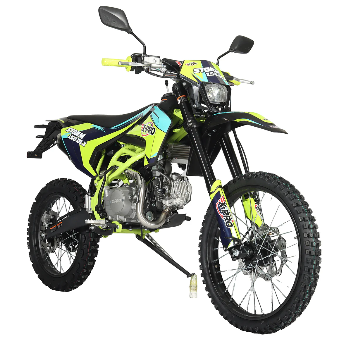 Free Shipping! X-PRO Storm DLX 150 Dirt Bike with All Lights, 4-Speed Manual Transmission, Electric/Kick Start, Big 19in/16in Tires! - Image 12