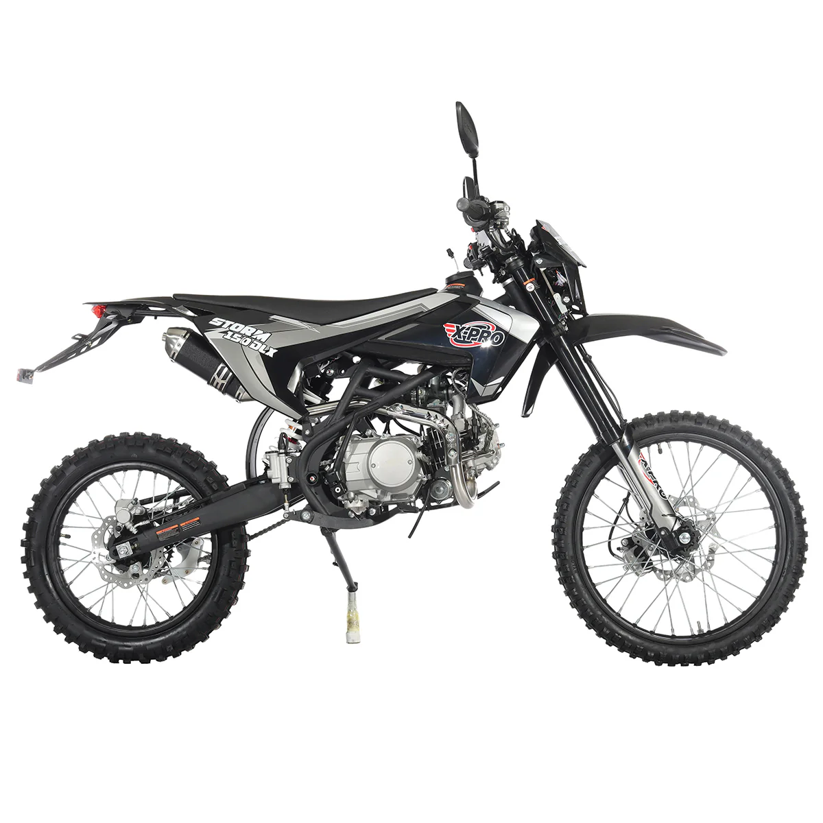 Free Shipping! X-PRO Storm DLX 150 Dirt Bike with All Lights, 4-Speed Manual Transmission, Electric/Kick Start, Big 19in/16in Tires! - Image 4