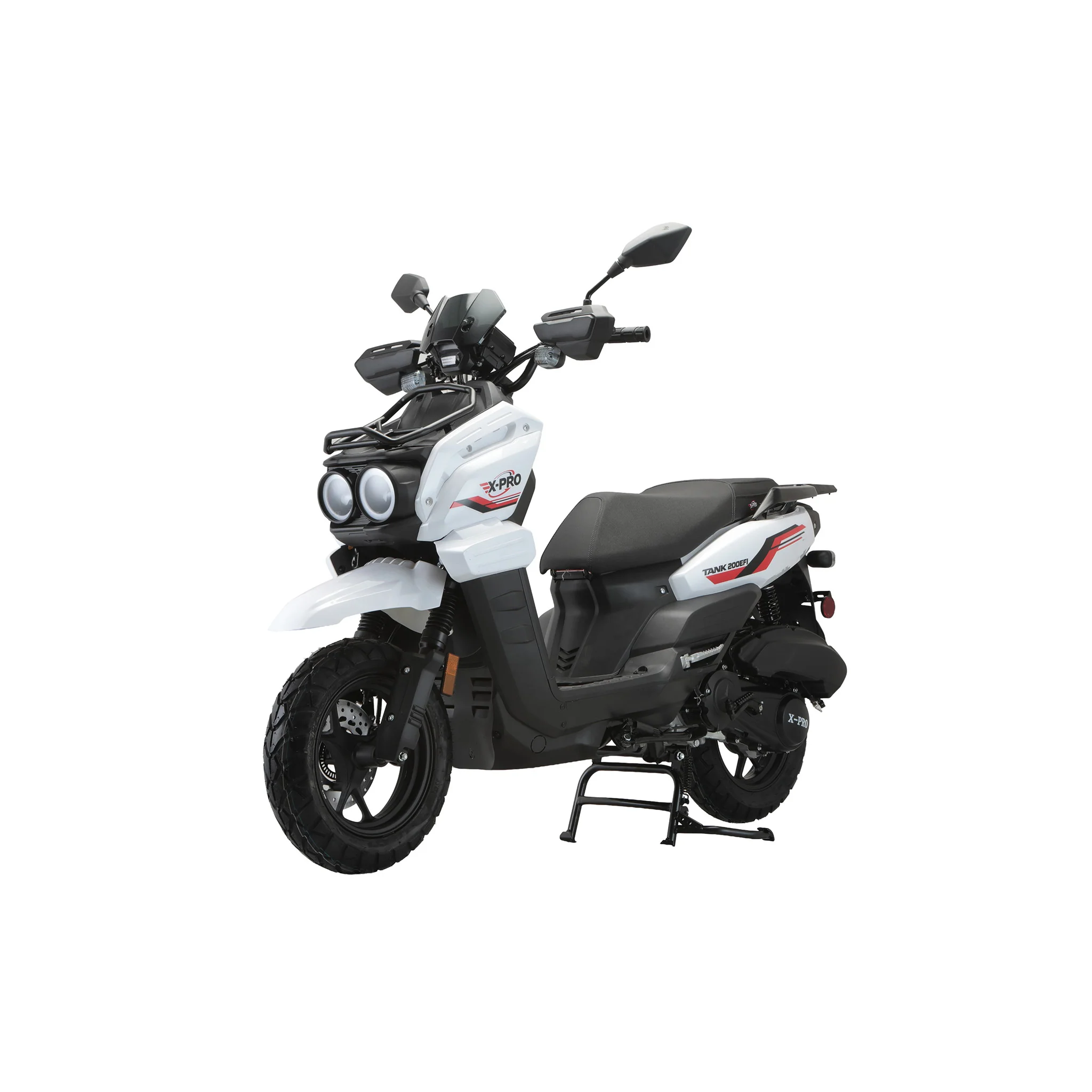 Free Shipping! X-PRO TANK 200 EFI Electronic Fuel Injection Moped Scooter with 12" Alloy Wheels! LED Lights! - Image 13