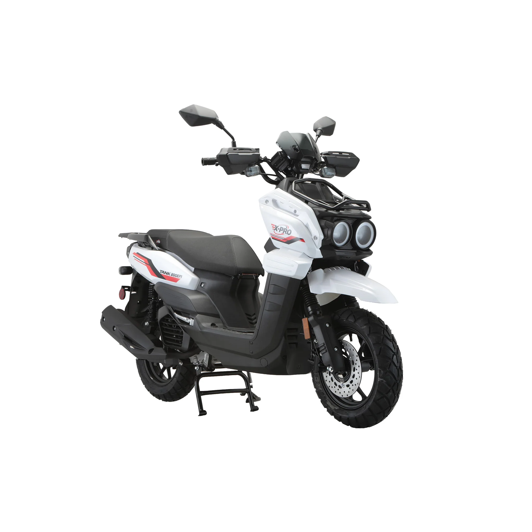 Free Shipping! X-PRO TANK 200 EFI Electronic Fuel Injection Moped Scooter with 12" Alloy Wheels! LED Lights! - Image 15