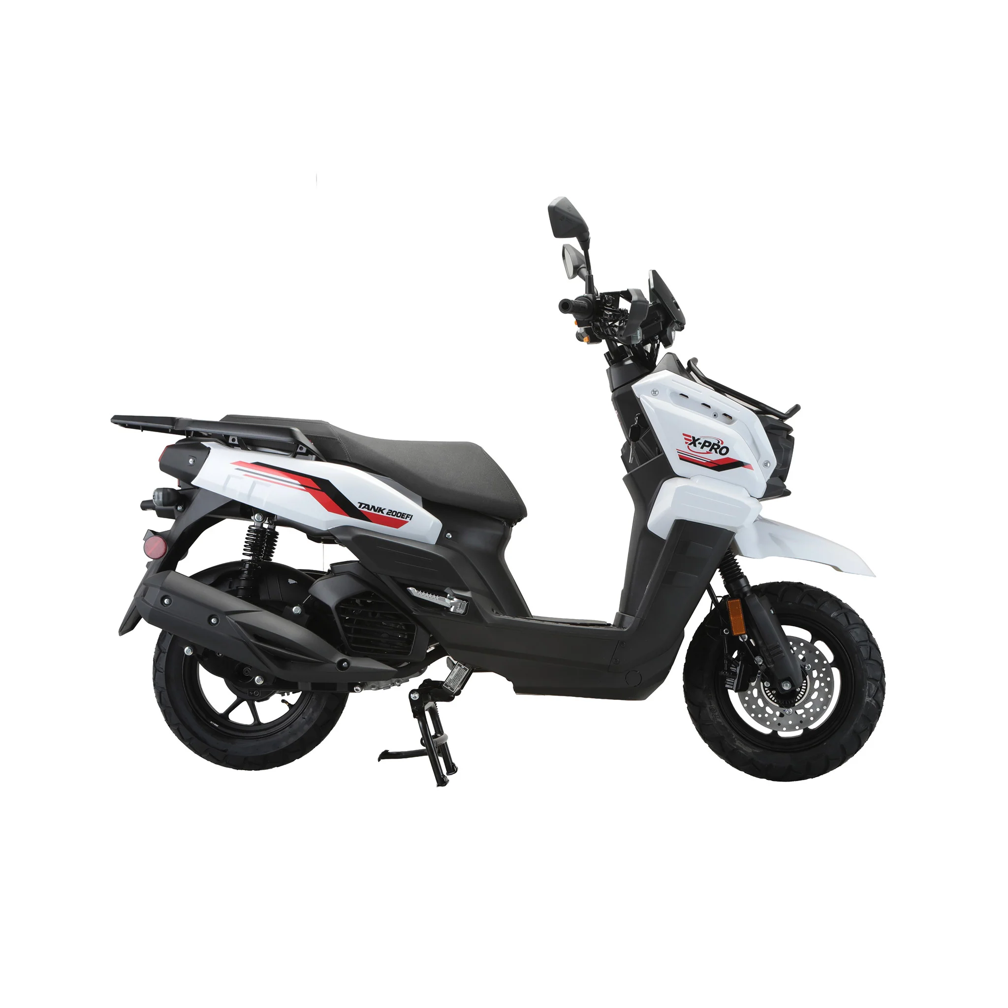 Free Shipping! X-PRO TANK 200 EFI Electronic Fuel Injection Moped Scooter with 12" Alloy Wheels! LED Lights! - Image 16