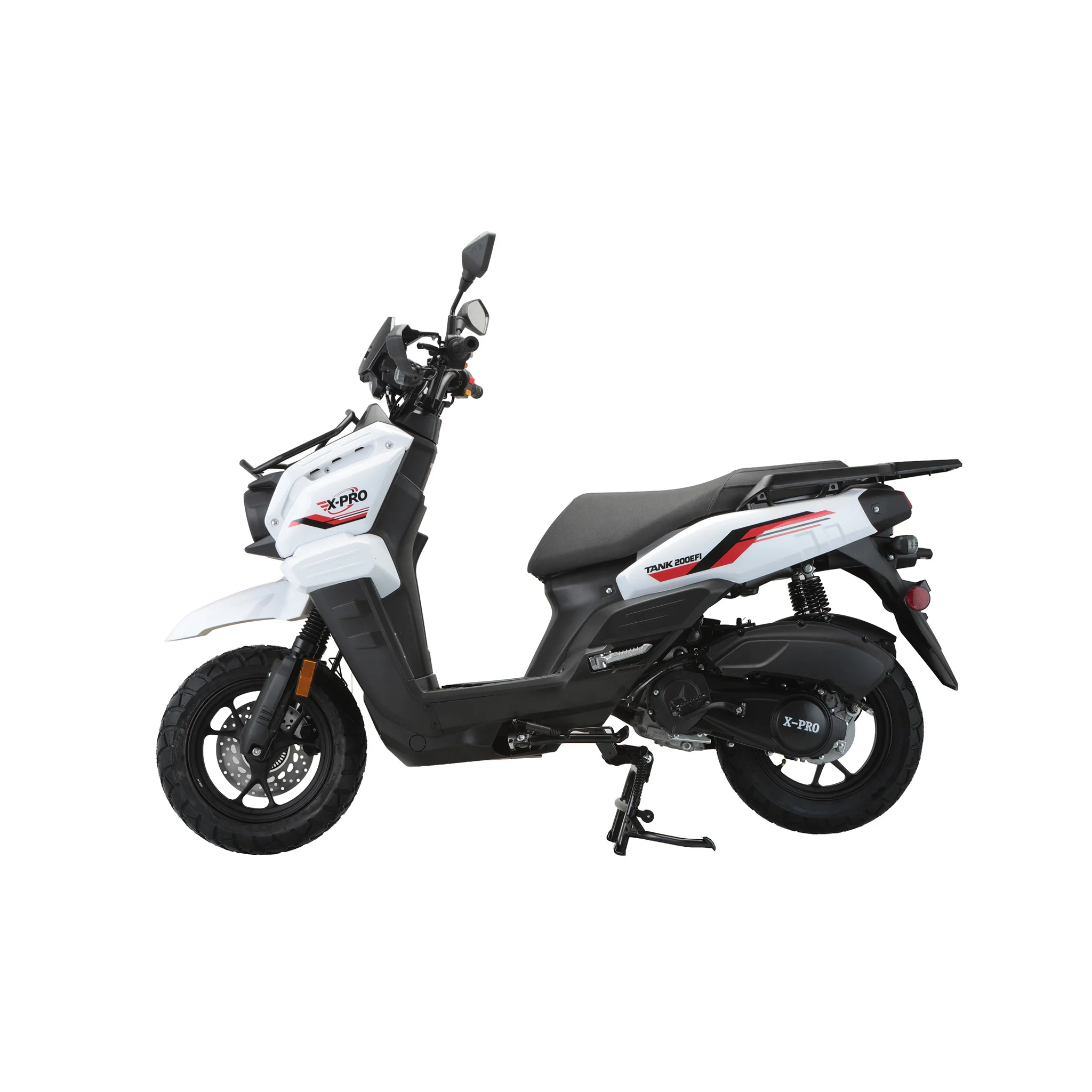 Free Shipping! X-PRO TANK 200 EFI Electronic Fuel Injection Moped Scooter with 12" Alloy Wheels! LED Lights! - Image 20