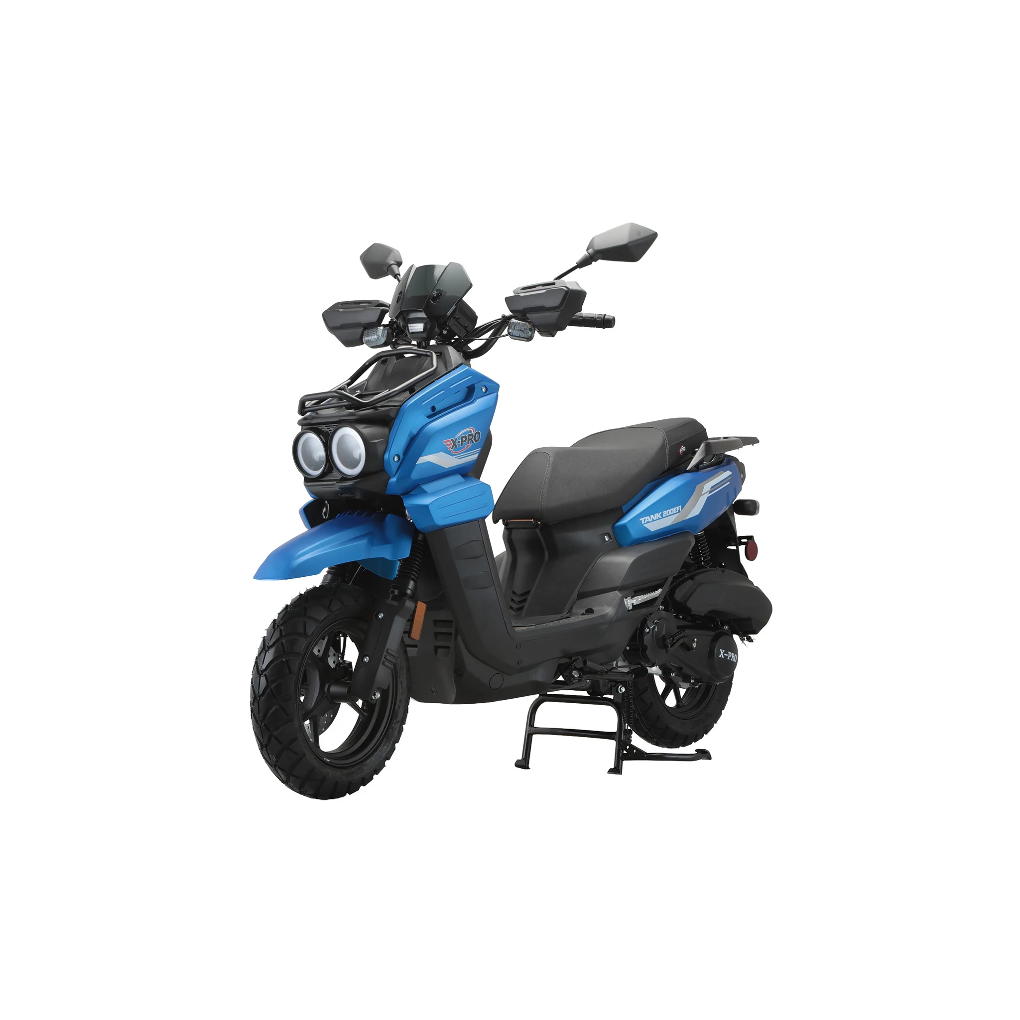 Free Shipping! X-PRO TANK 200 EFI Electronic Fuel Injection Moped Scooter with 12" Alloy Wheels! LED Lights! - Image 21