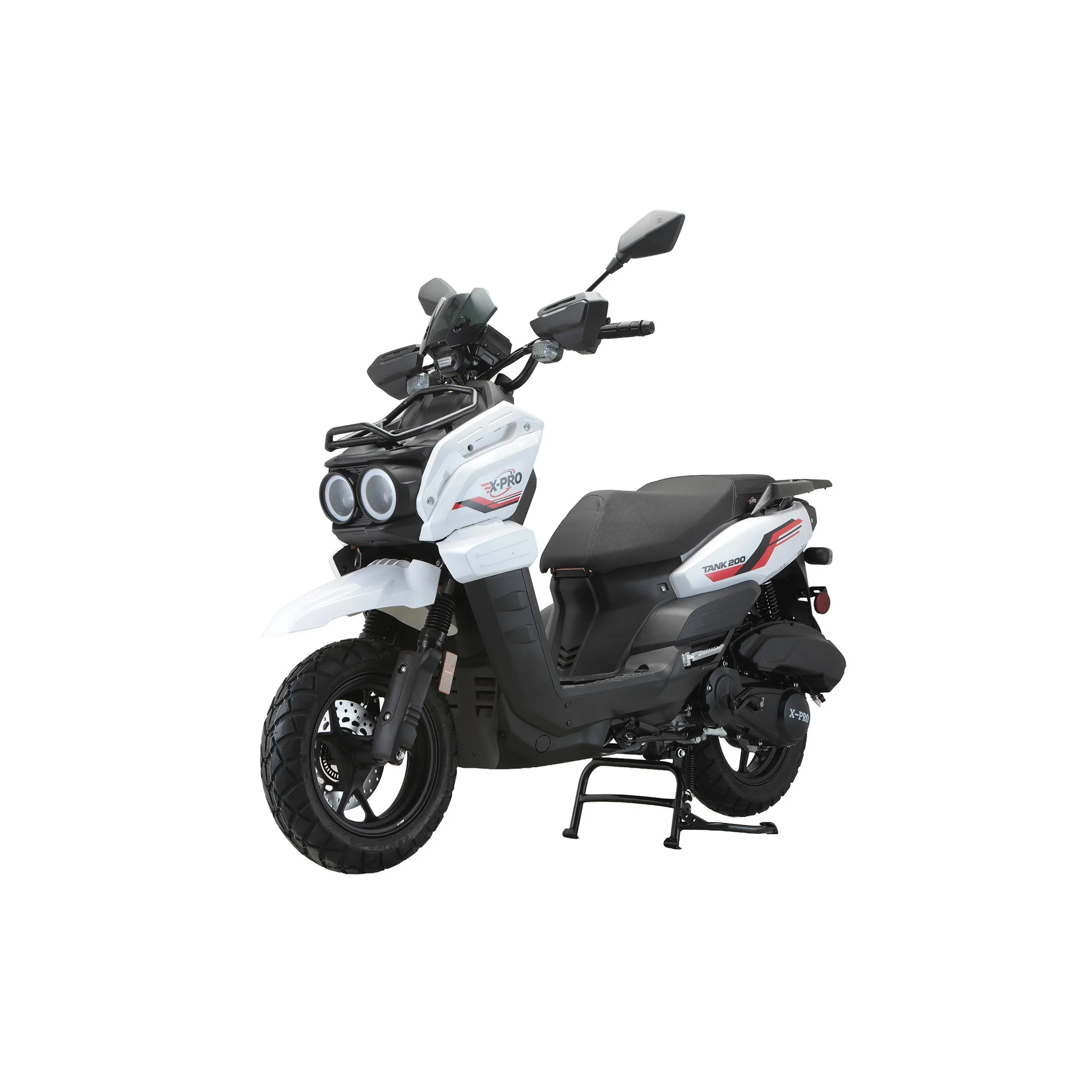 Free Shipping! X-PRO Tank 200 Moped Scooter with 12" Aluminum Wheels! Electric/Kick Start, LED Lights! - Image 13