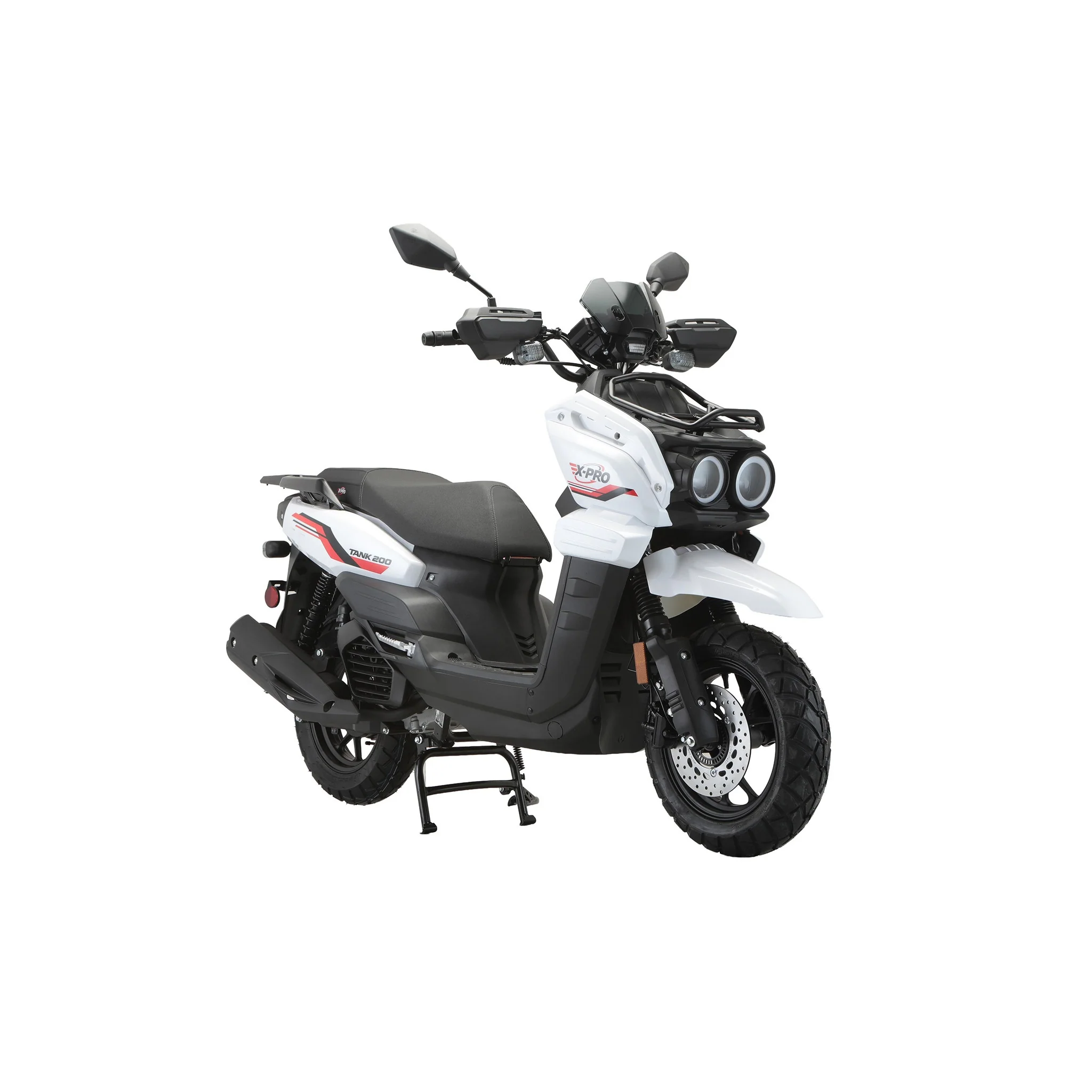 Free Shipping! X-PRO Tank 200 Moped Scooter with 12" Aluminum Wheels! Electric/Kick Start, LED Lights! - Image 15
