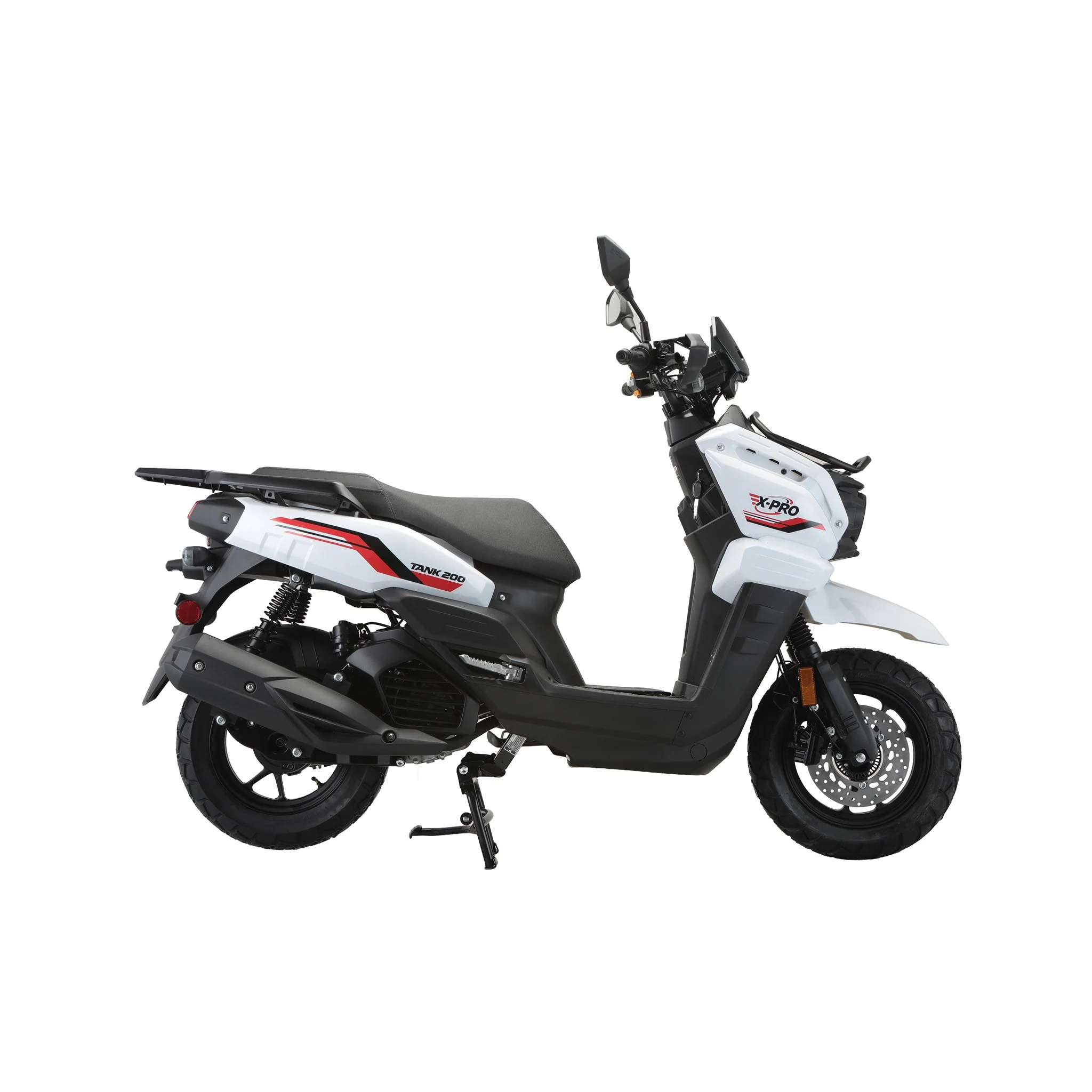 Free Shipping! X-PRO Tank 200 Moped Scooter with 12" Aluminum Wheels! Electric/Kick Start, LED Lights! - Image 16
