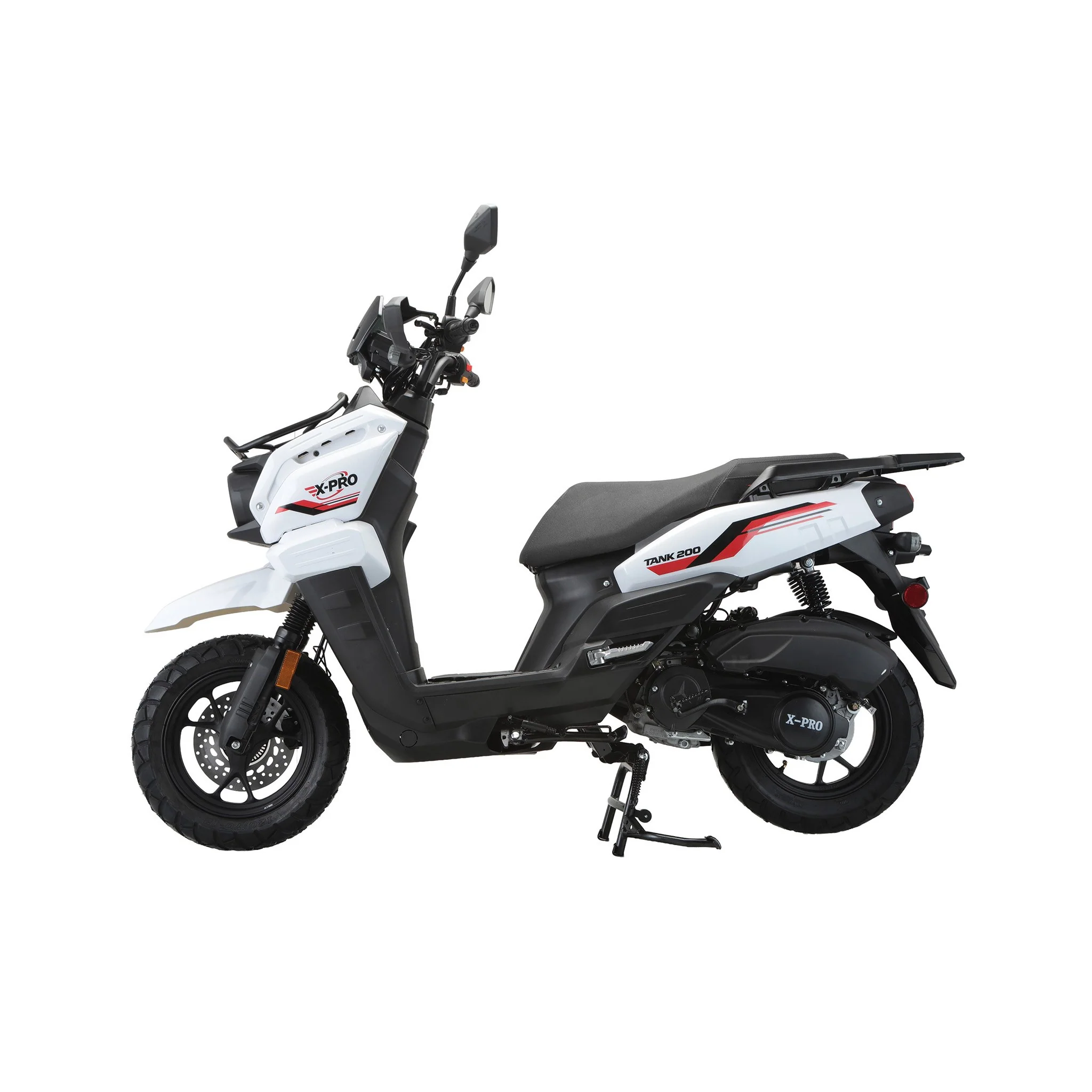 Free Shipping! X-PRO Tank 200 Moped Scooter with 12" Aluminum Wheels! Electric/Kick Start, LED Lights! - Image 20