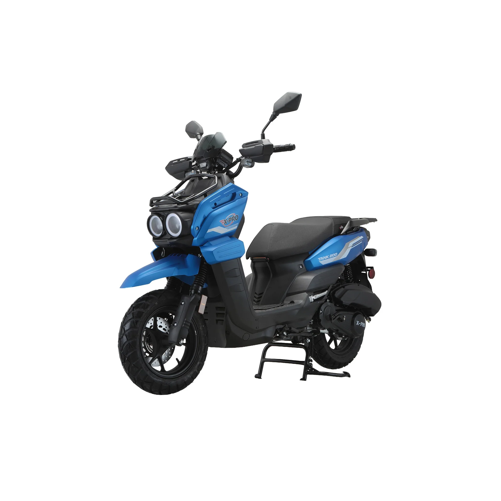 Free Shipping! X-PRO Tank 200 Moped Scooter with 12" Aluminum Wheels! Electric/Kick Start, LED Lights! - Image 21