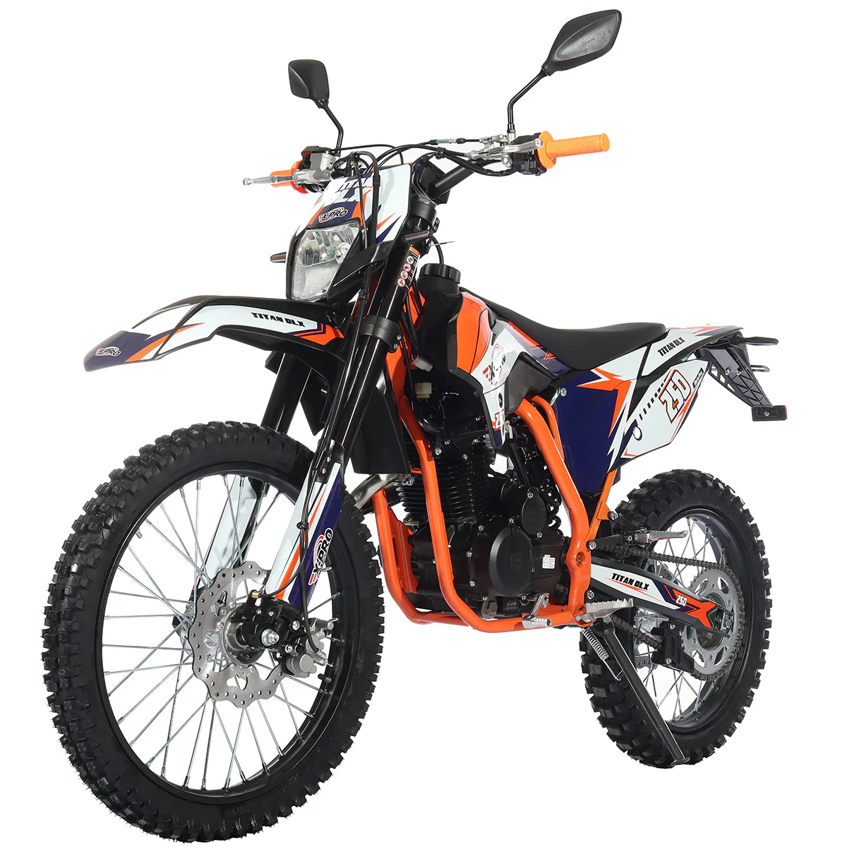 Free Shipping! X-PRO Titan 250 DLX 250cc Dirt Bike with All Lights and 5-Speed Manual Transmission, Electric/Kick Start! Big 21in/18in Wheels! Zongshen Brand Engine! - Image 11