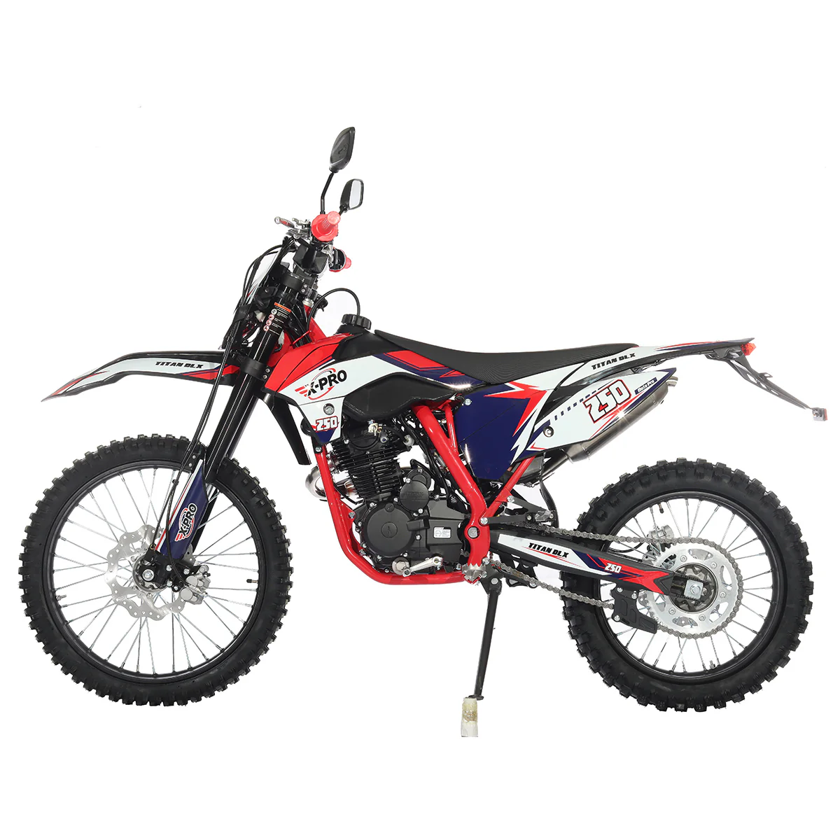 Free Shipping! X-PRO Titan 250 DLX 250cc Dirt Bike with All Lights and 5-Speed Manual Transmission, Electric/Kick Start! Big 21in/18in Wheels! Zongshen Brand Engine! - Image 25