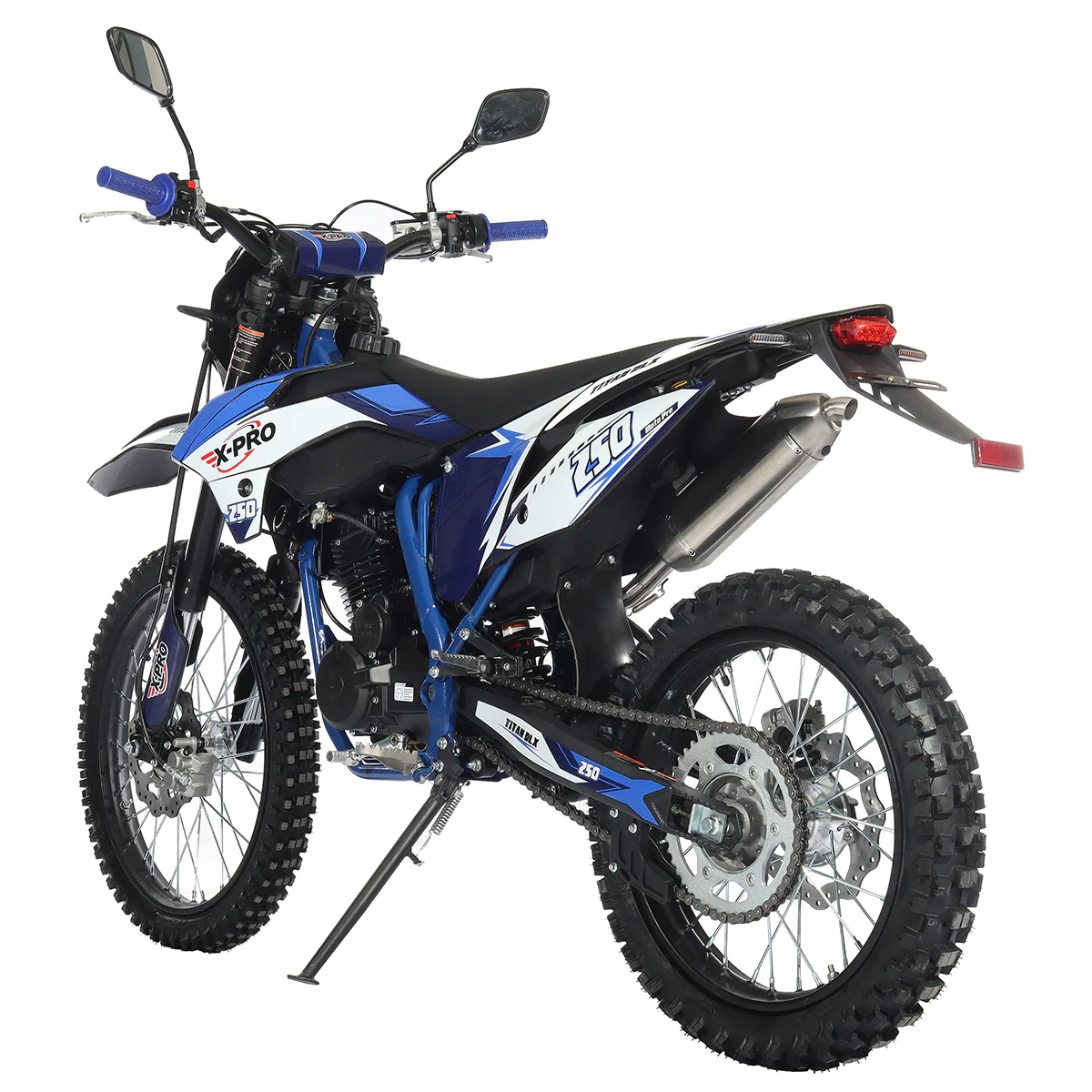Free Shipping! X-PRO Titan 250 DLX 250cc Dirt Bike with All Lights and 5-Speed Manual Transmission, Electric/Kick Start! Big 21in/18in Wheels! Zongshen Brand Engine! - Image 9