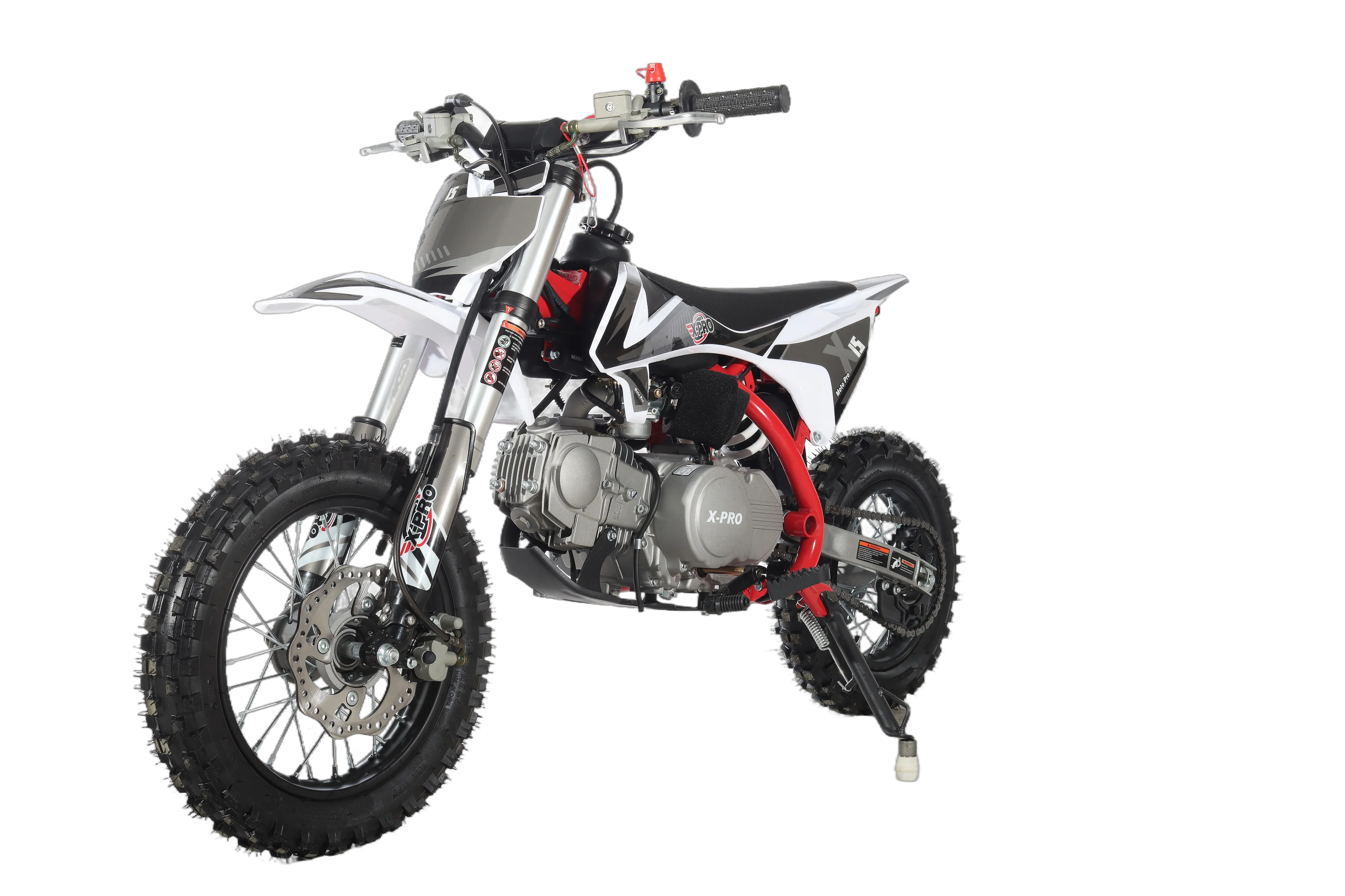 Free Shipping! X-PRO X15 110cc Dirt Bike with Semi-Automatic Transmission, Kick Start, Hydraulic Disc Brake! Chain Drive! 12in/10in Wheels! - Image 17