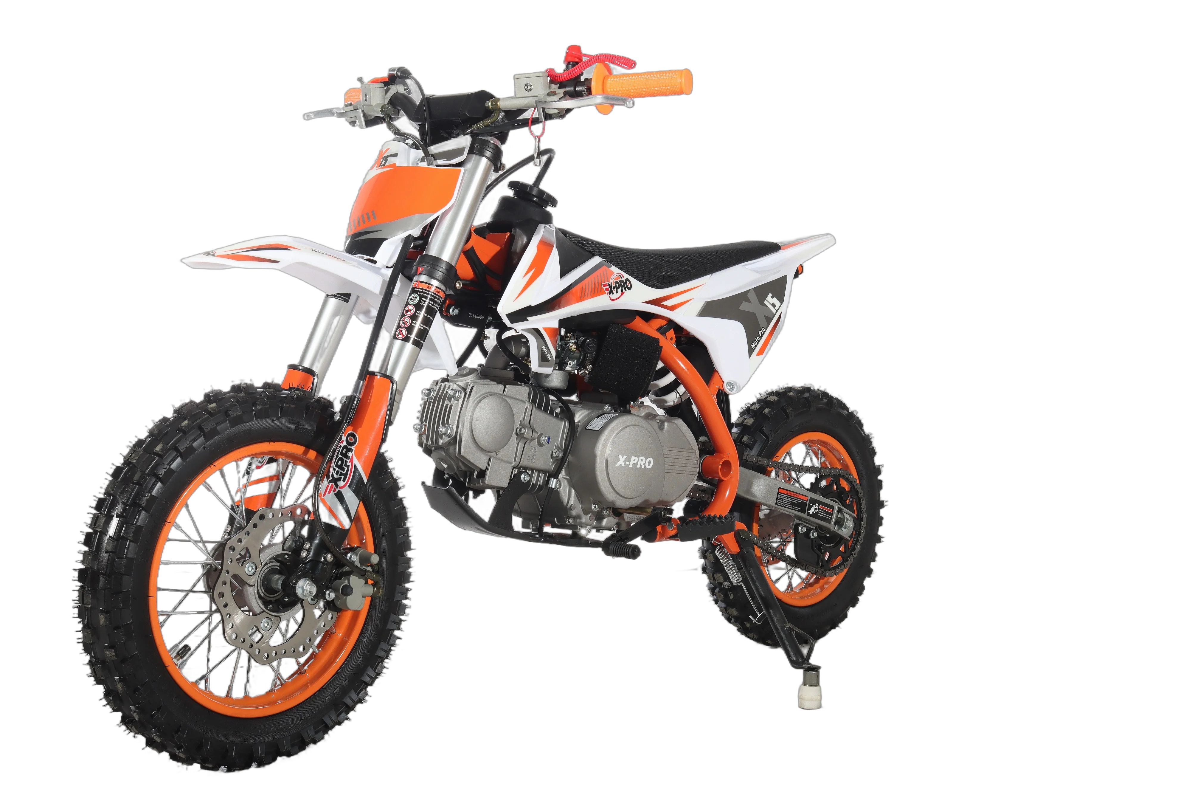 Free Shipping! X-PRO X15 110cc Dirt Bike with Semi-Automatic Transmission, Kick Start, Hydraulic Disc Brake! Chain Drive! 12in/10in Wheels! - Image 18