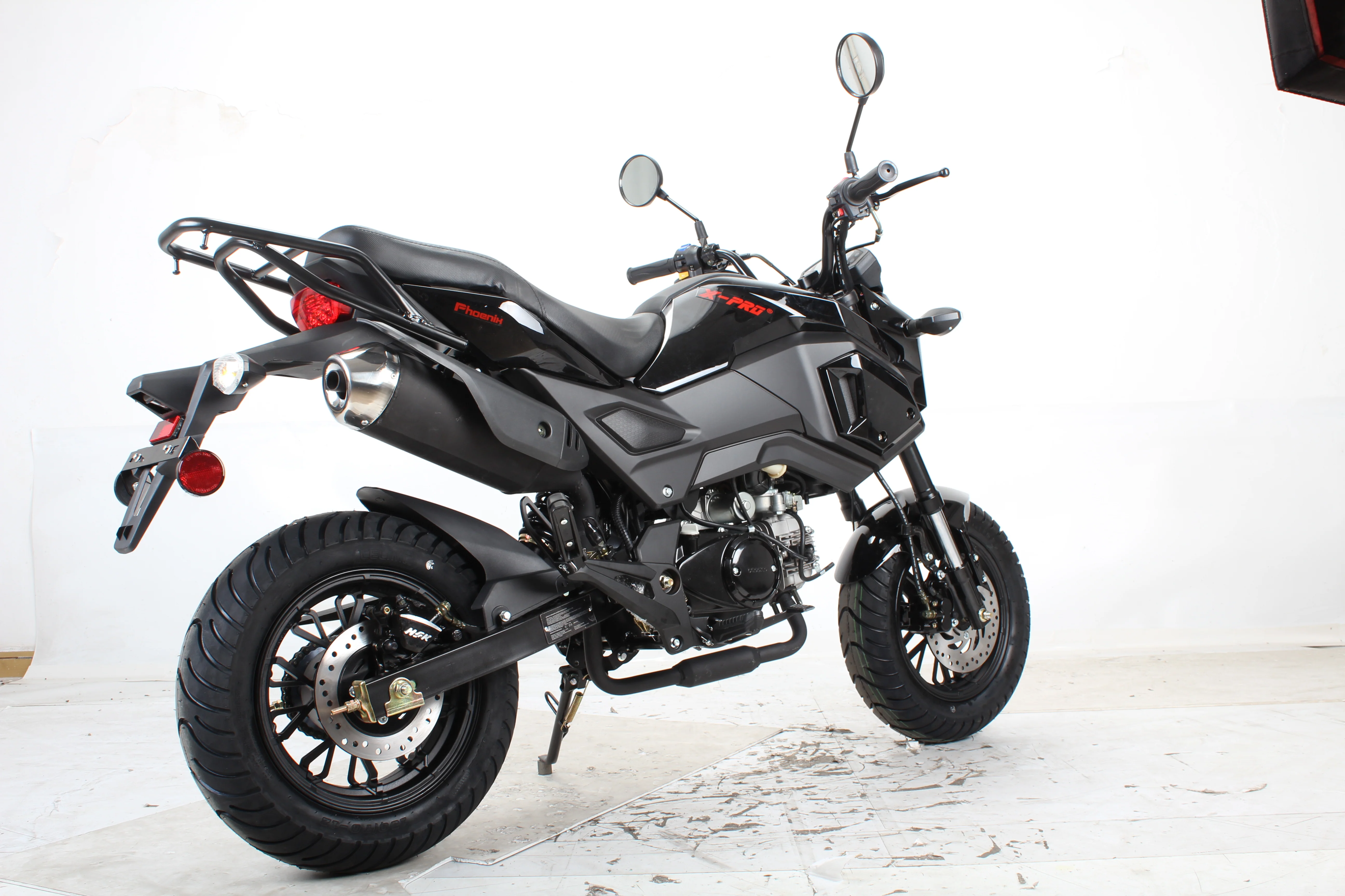 Free shipping! X-PRO 125cc Vader Motorcycle with Manual Transmission, Electric Start! Dual Headlights! Big 12in Wheels! - Image 5