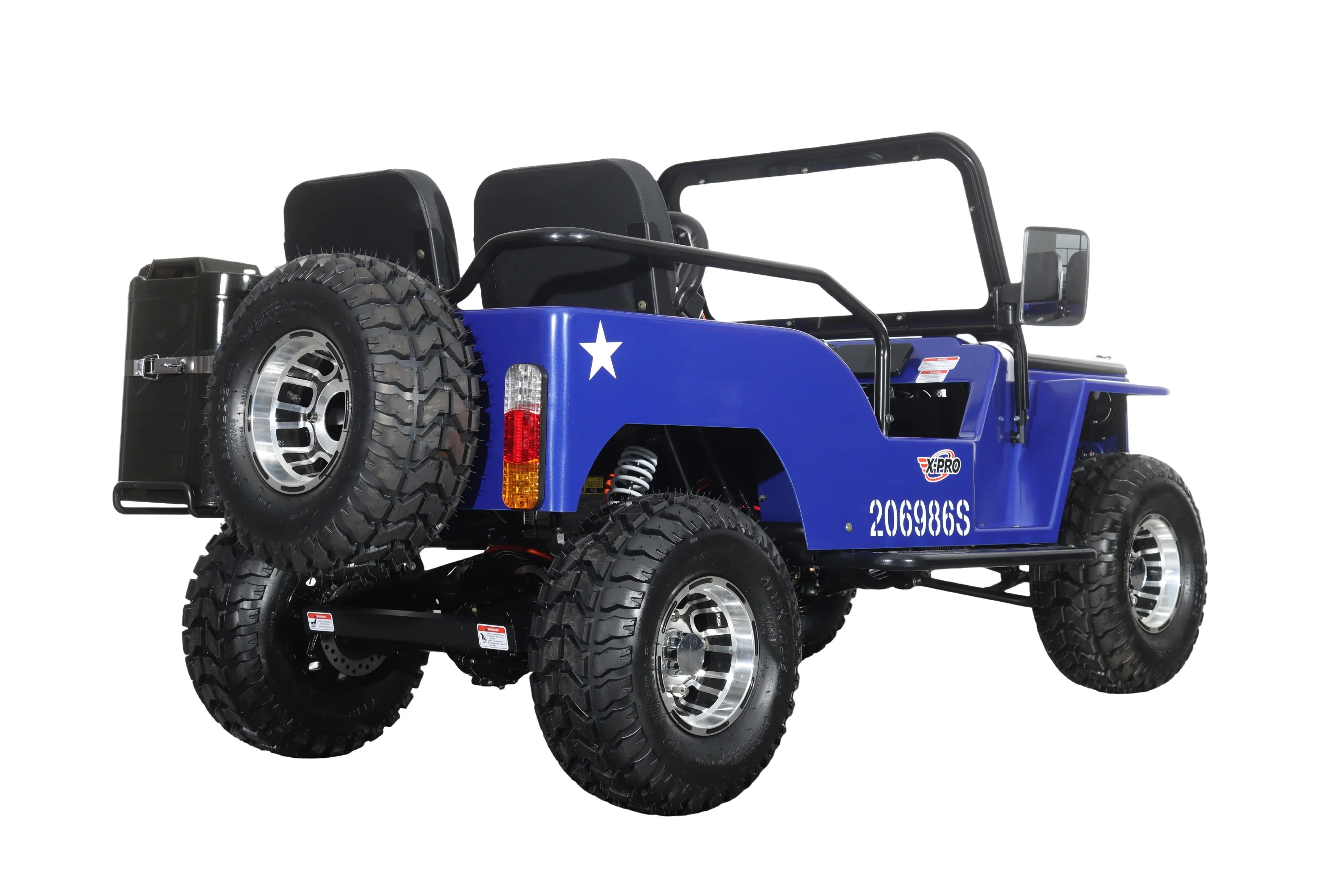 Free Shipping! X-PRO E-Ranger 3000W Peak Power 60V Electric Mini Jeep with Reverse and Disc Brake! LED Headlights, With Windshield and Spare Tire, Big 18" Aluminium Rim Wheels! - Image 14
