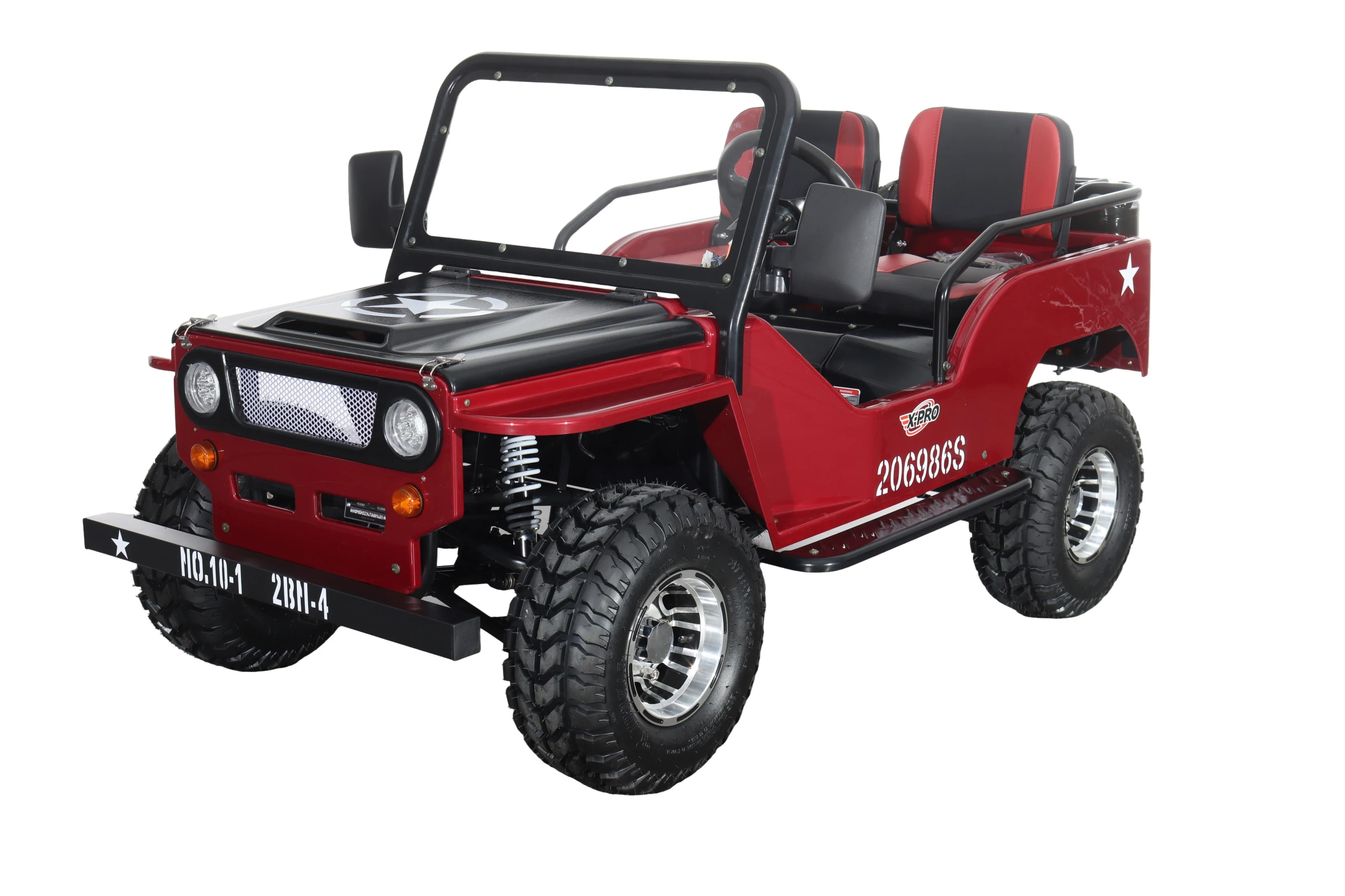 Free Shipping! X-PRO E-Ranger 3000W Peak Power 60V Electric Mini Jeep with Reverse and Disc Brake! LED Headlights, With Windshield and Spare Tire, Big 18" Aluminium Rim Wheels! - Image 3