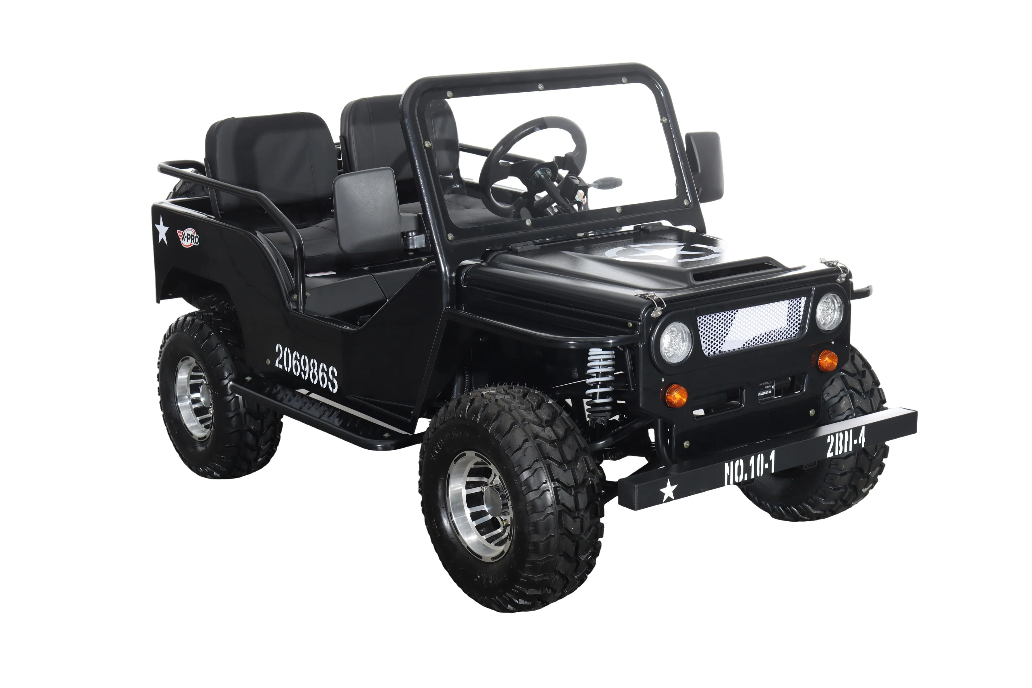 Free Shipping! X-PRO E-Ranger 3000W Peak Power 60V Electric Mini Jeep with Reverse and Disc Brake! LED Headlights, With Windshield and Spare Tire, Big 18" Aluminium Rim Wheels! - Image 6