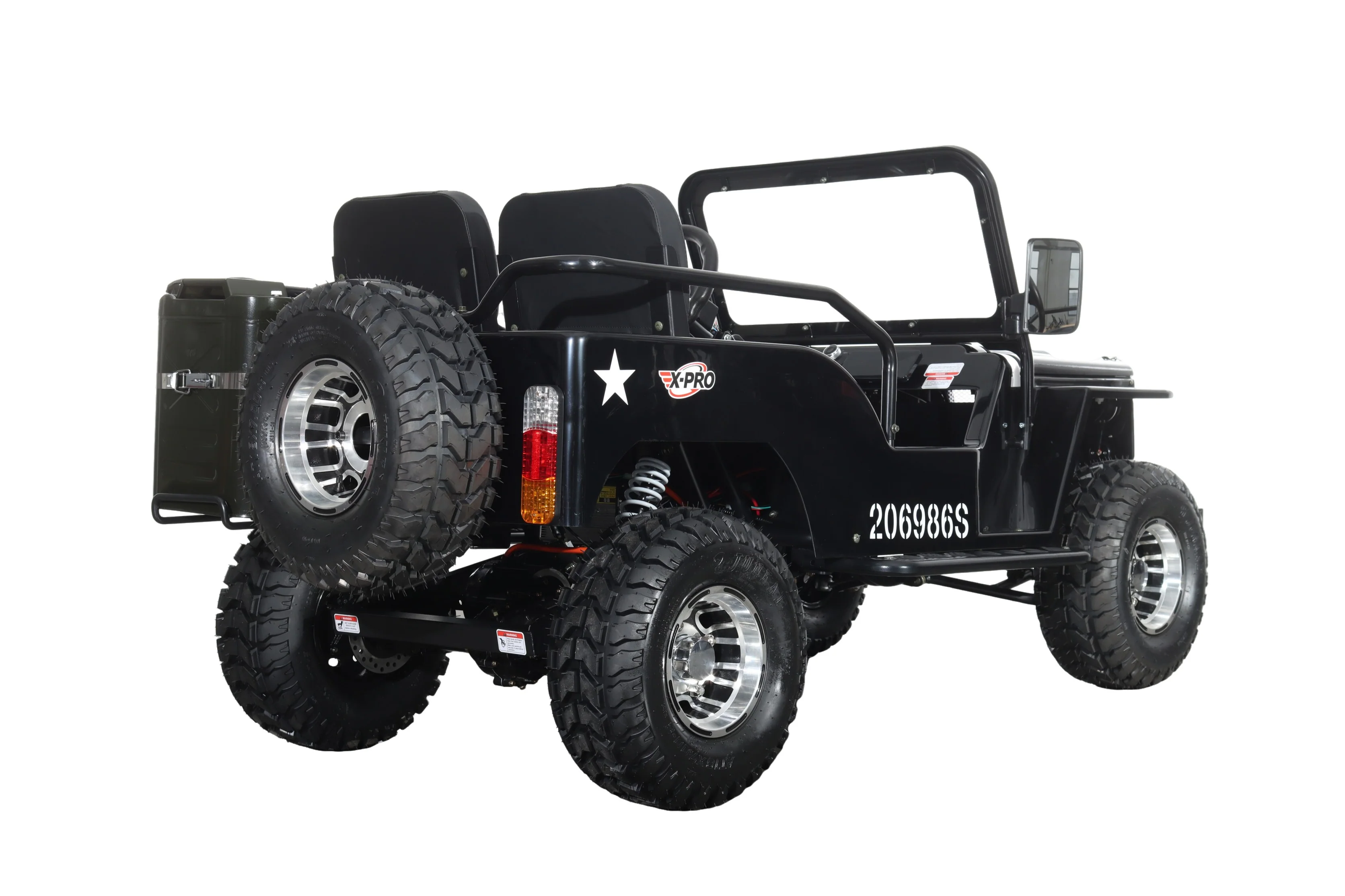 Free Shipping! X-PRO E-Ranger 3000W Peak Power 60V Electric Mini Jeep with Reverse and Disc Brake! LED Headlights, With Windshield and Spare Tire, Big 18" Aluminium Rim Wheels! - Image 8