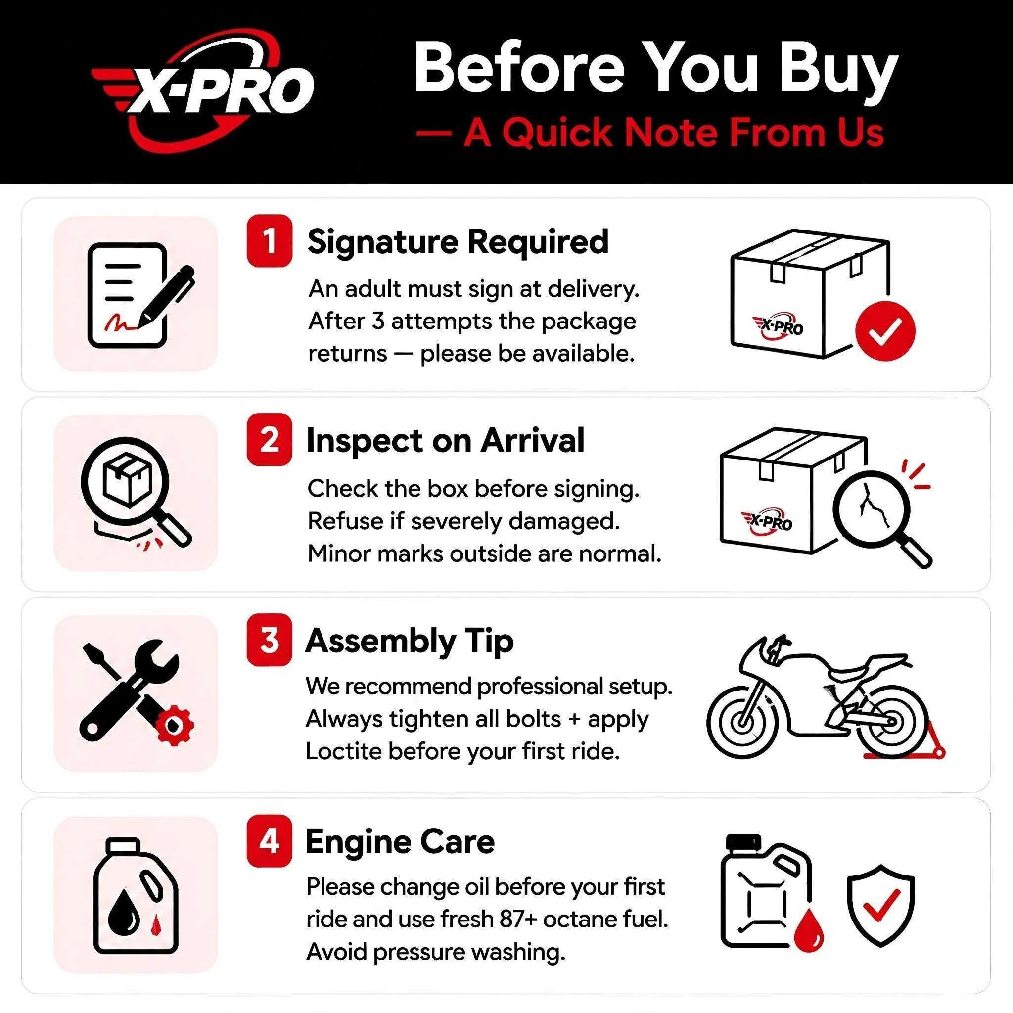 Free Shipping! X-PRO Fiji 200 Moped Scooter with 13" Aluminum Wheels! Electric/Kick Start! - Image 10