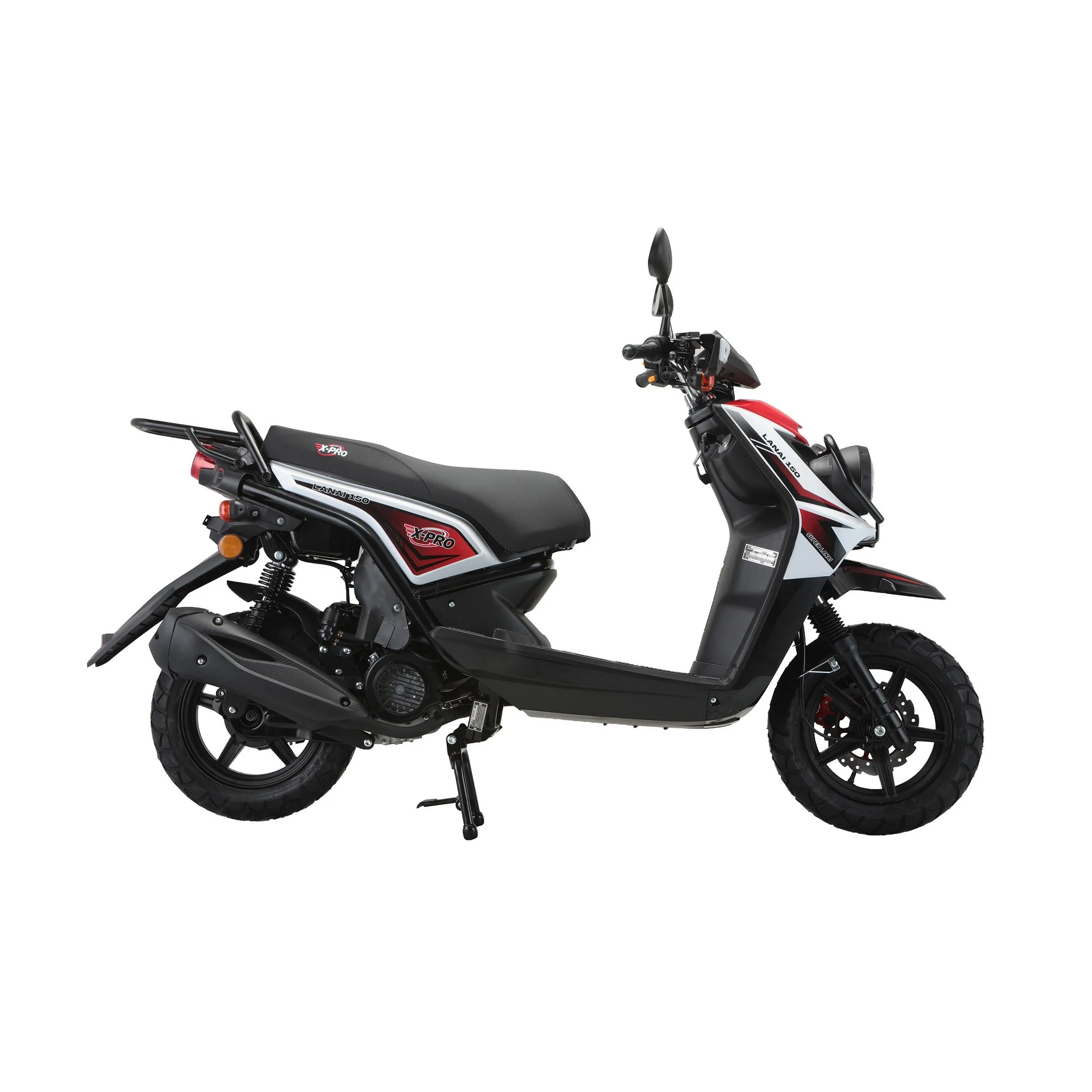Free Shipping! X-PRO Lanai 150cc Moped Scooter with 12" Aluminum Wheels, Electric/Kick Start, Dual Headlights and Tail Lights! - Image 16