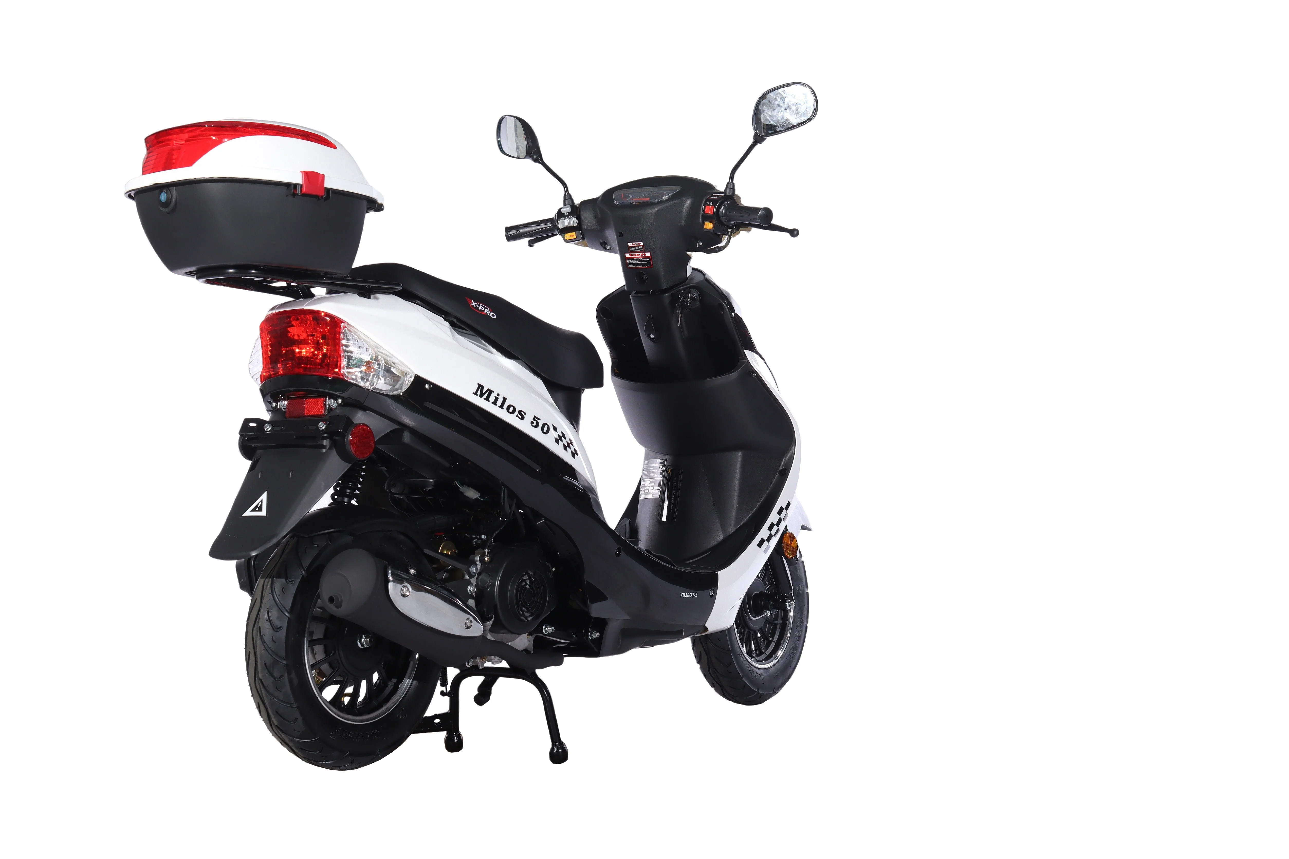 Free Shipping! X-PRO Milos 50cc Moped Scooter with 10in Aluminum Wheels, Rear Trunk, Electric/Kick Start! Large LED Headlight! - Image 13