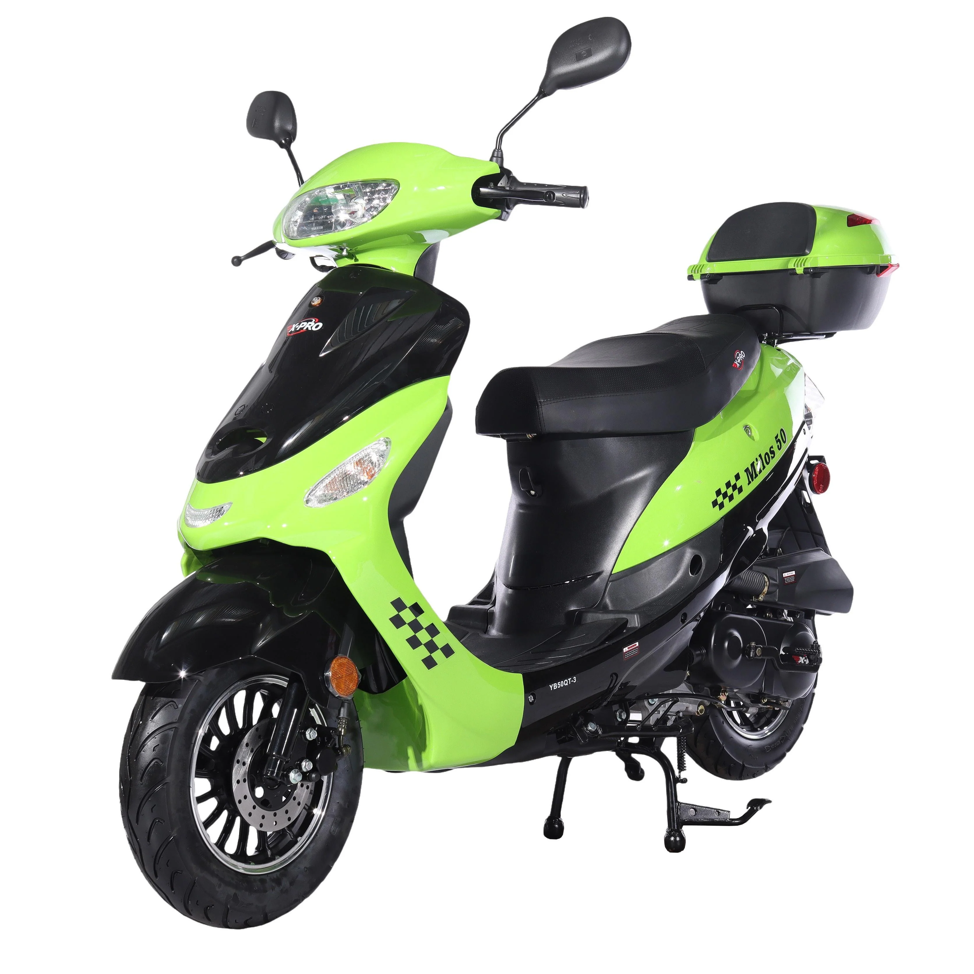 Free Shipping! X-PRO Milos 50cc Moped Scooter with 10in Aluminum Wheels, Rear Trunk, Electric/Kick Start! Large LED Headlight! - Image 17