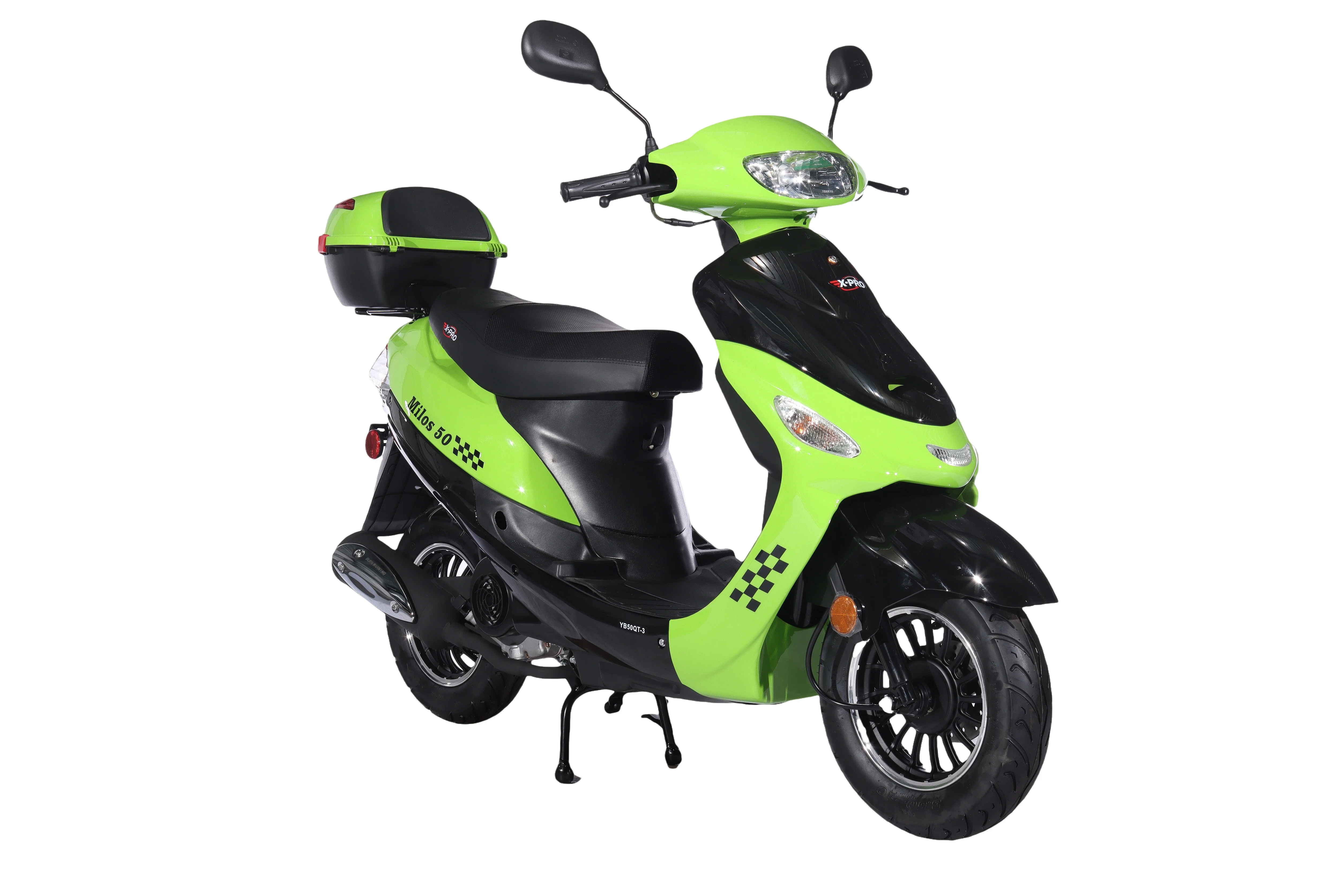 Free Shipping! X-PRO Milos 50cc Moped Scooter with 10in Aluminum Wheels, Rear Trunk, Electric/Kick Start! Large LED Headlight! - Image 19