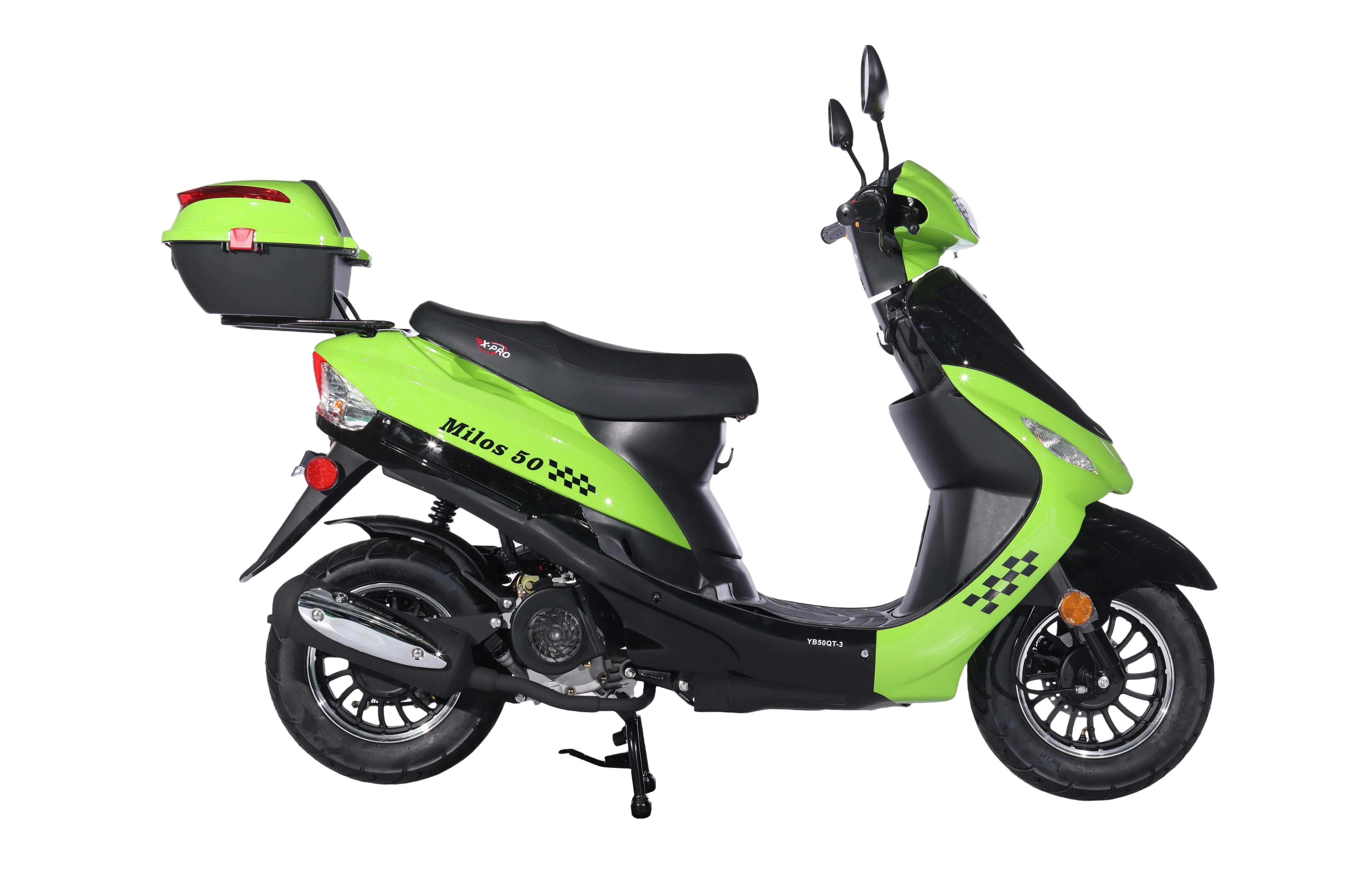 Free Shipping! X-PRO Milos 50cc Moped Scooter with 10in Aluminum Wheels, Rear Trunk, Electric/Kick Start! Large LED Headlight! - Image 20