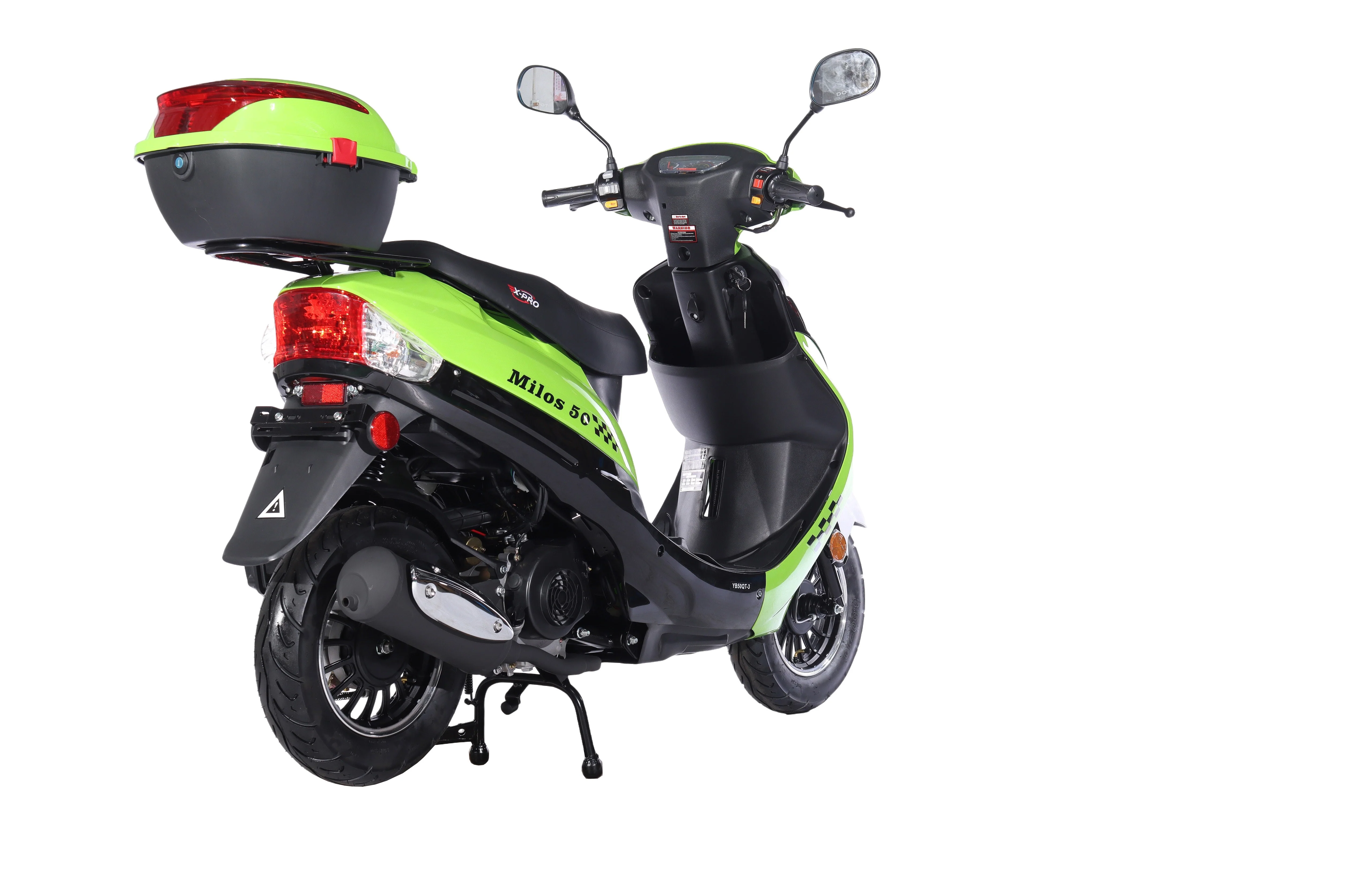 Free Shipping! X-PRO Milos 50cc Moped Scooter with 10in Aluminum Wheels, Rear Trunk, Electric/Kick Start! Large LED Headlight! - Image 21