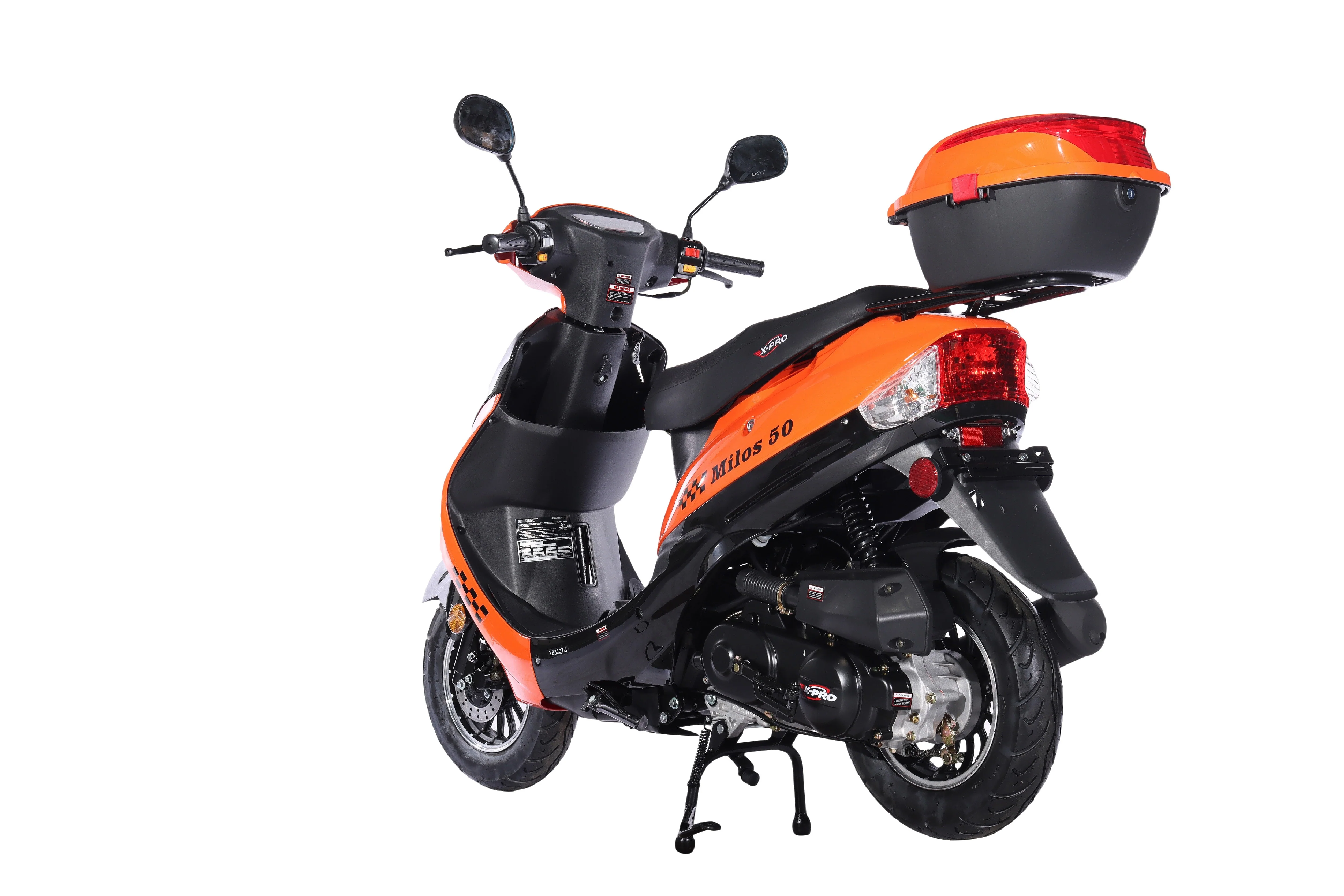Free Shipping! X-PRO Milos 50cc Moped Scooter with 10in Aluminum Wheels, Rear Trunk, Electric/Kick Start! Large LED Headlight! - Image 31