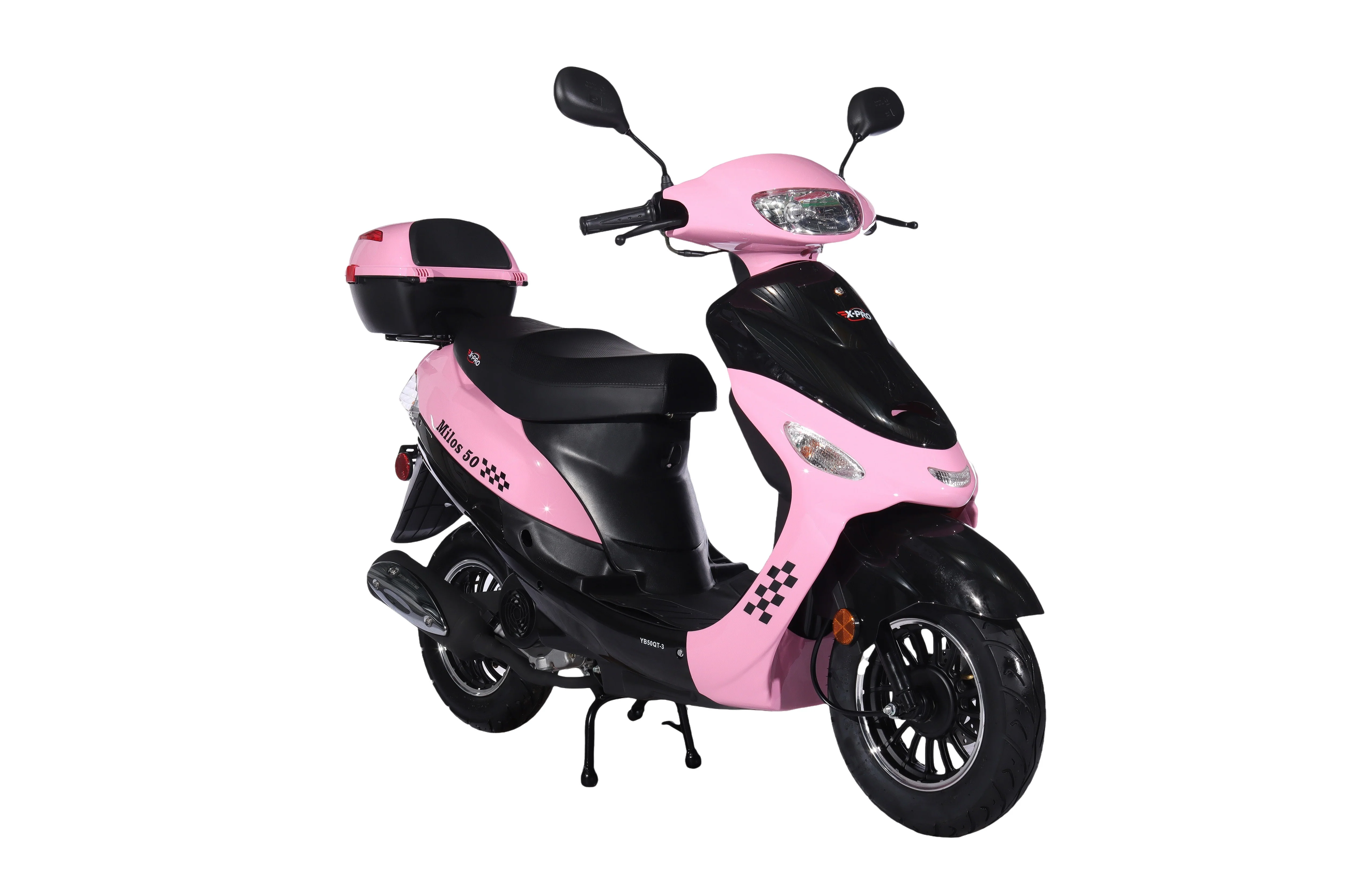 Free Shipping! X-PRO Milos 50cc Moped Scooter with 10in Aluminum Wheels, Rear Trunk, Electric/Kick Start! Large LED Headlight! - Image 35