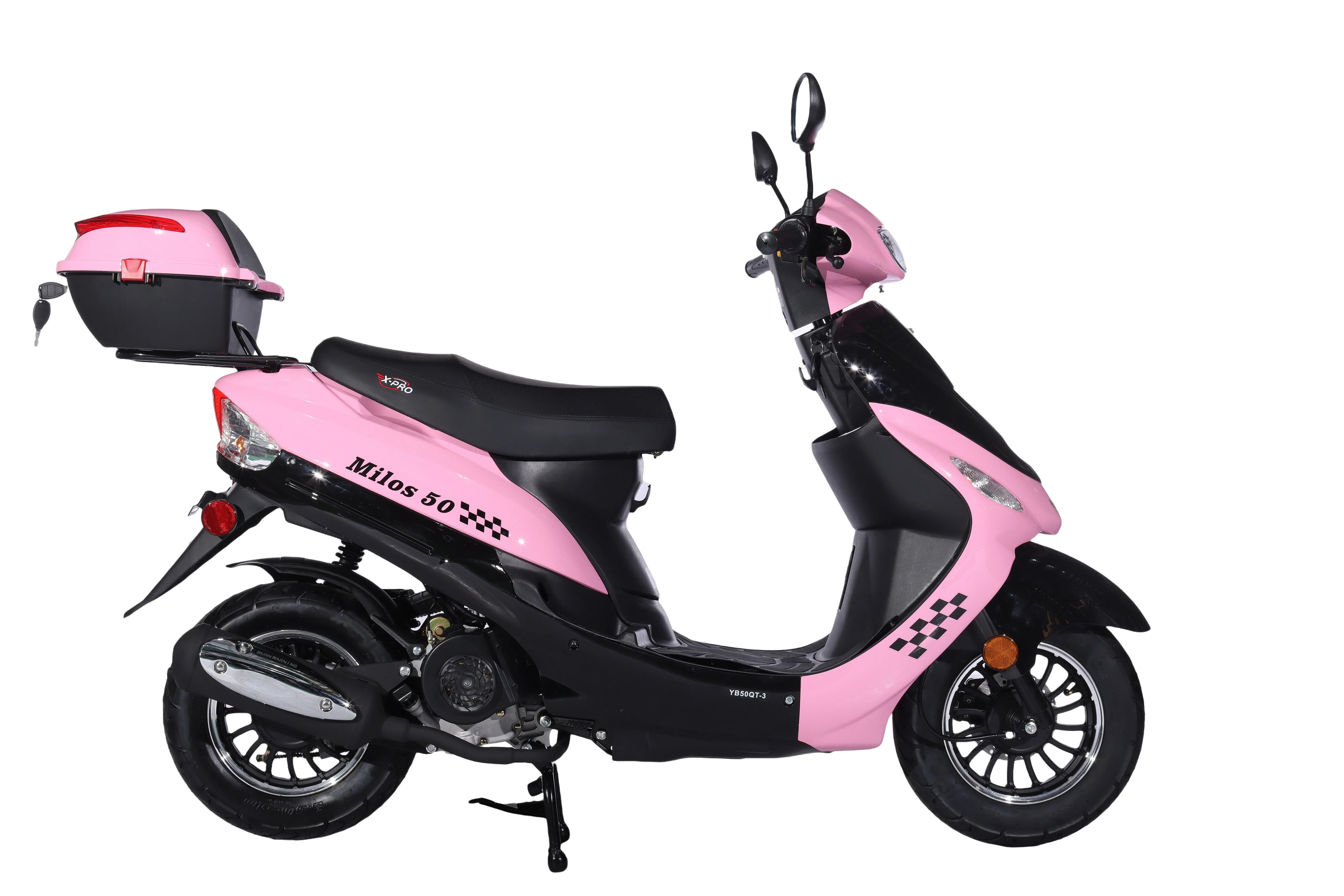 Free Shipping! X-PRO Milos 50cc Moped Scooter with 10in Aluminum Wheels, Rear Trunk, Electric/Kick Start! Large LED Headlight! - Image 36