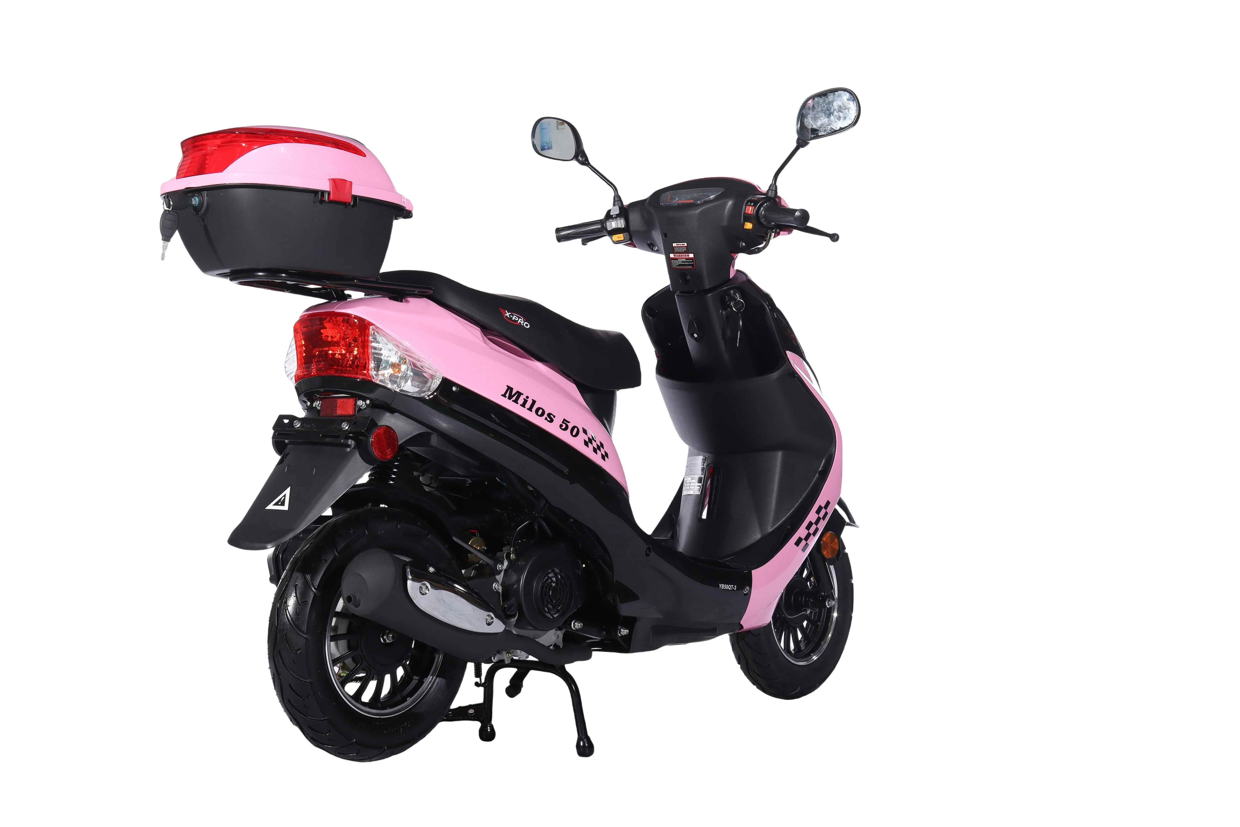 Free Shipping! X-PRO Milos 50cc Moped Scooter with 10in Aluminum Wheels, Rear Trunk, Electric/Kick Start! Large LED Headlight! - Image 37