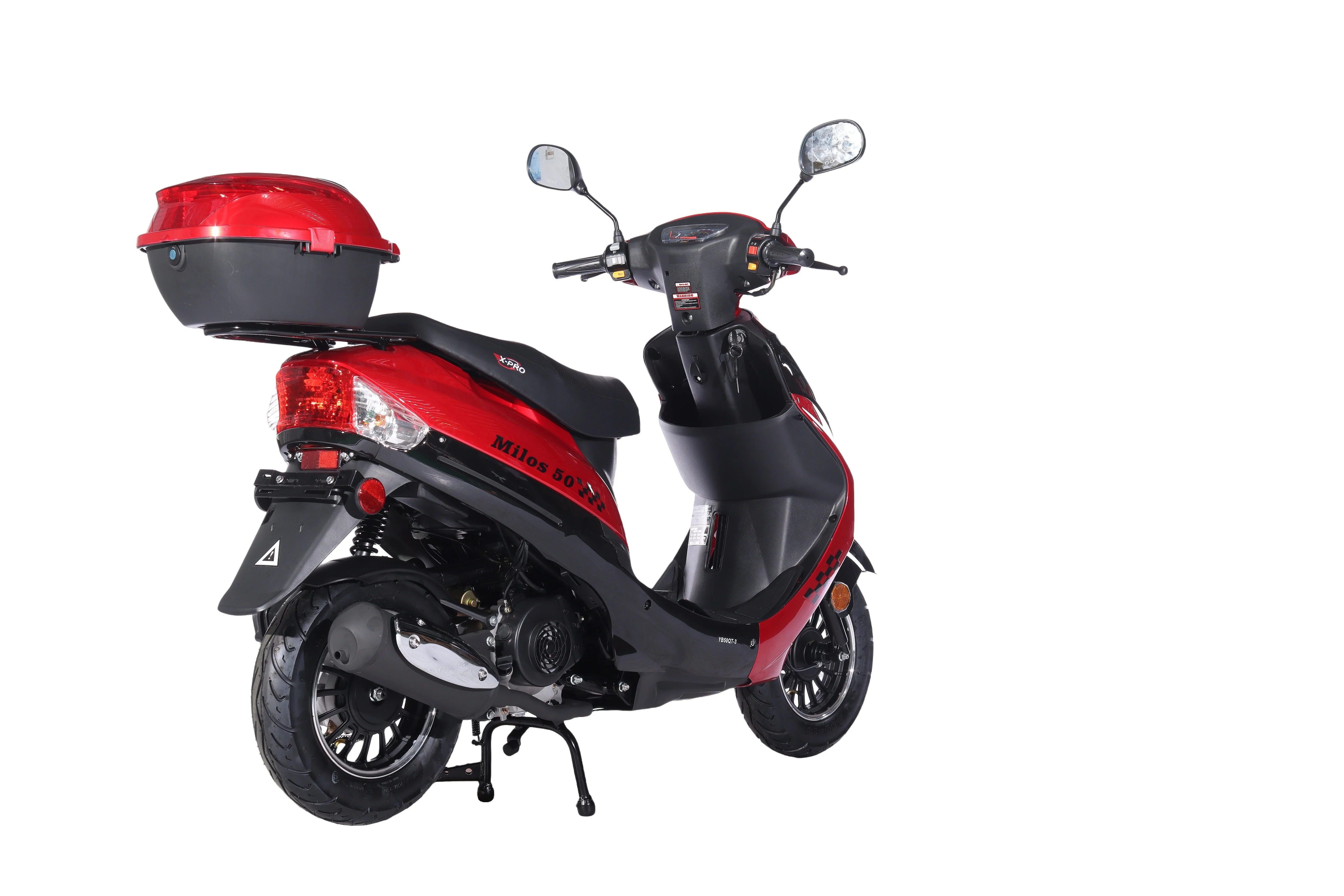 Free Shipping! X-PRO Milos 50cc Moped Scooter with 10in Aluminum Wheels, Rear Trunk, Electric/Kick Start! Large LED Headlight! - Image 45