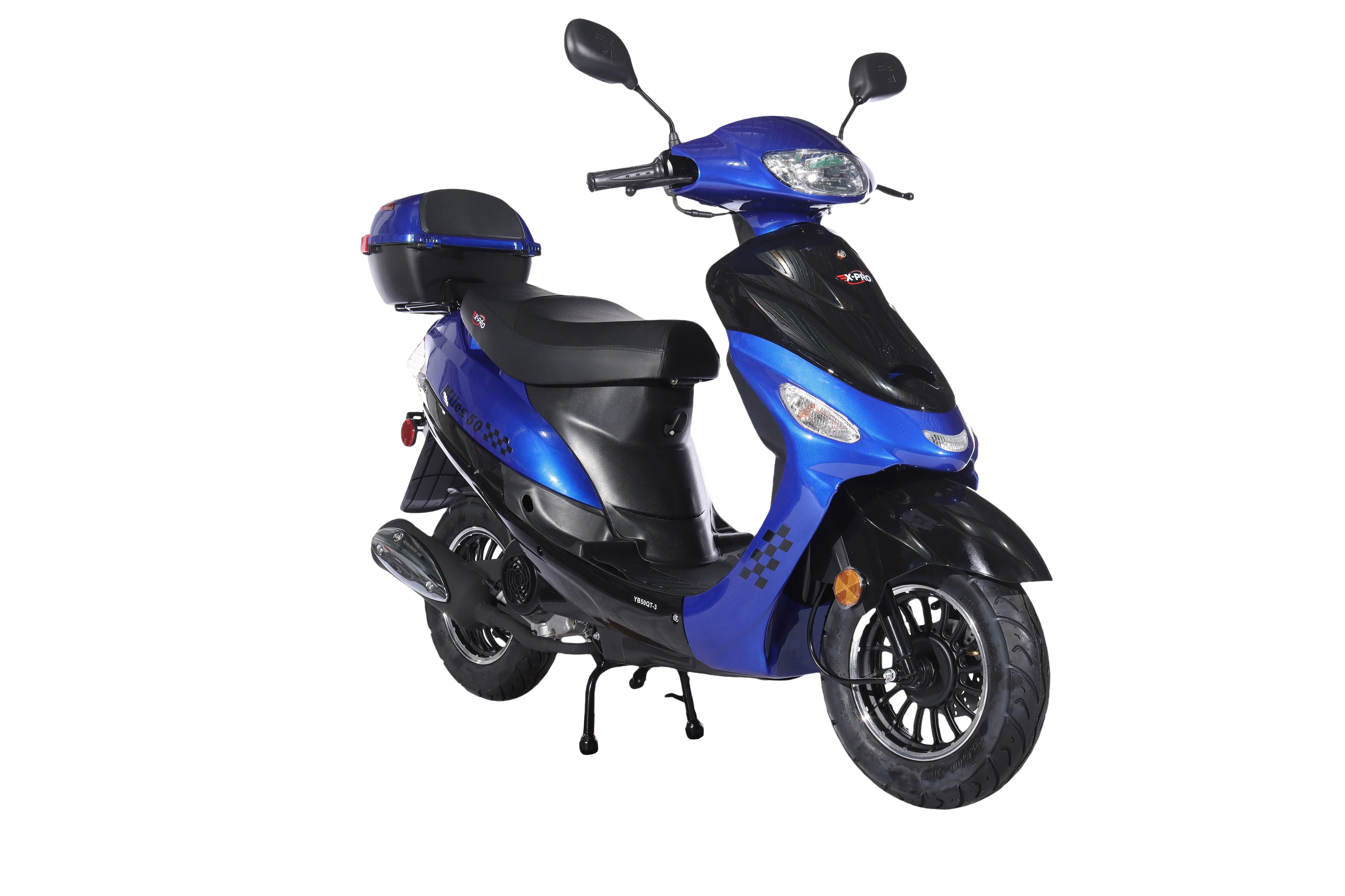 Free Shipping! X-PRO Milos 50cc Moped Scooter with 10in Aluminum Wheels, Rear Trunk, Electric/Kick Start! Large LED Headlight! - Image 51