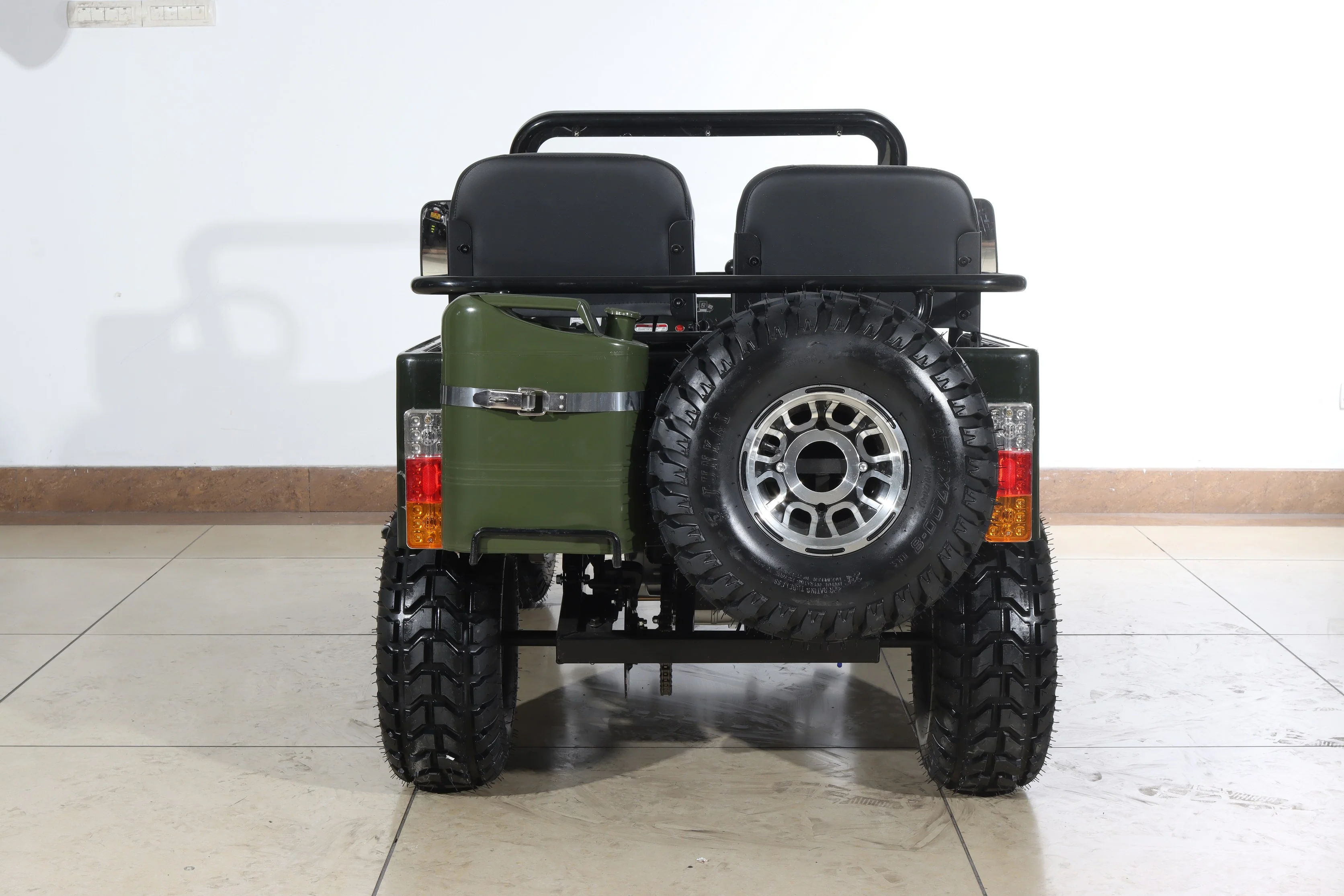 Free Shipping! X-PRO Ranger 150 Jeep Go Kart with 3-Speed Semi-Automatic Transmission w/Reverse, LED Headlights, With Windshield and Spare Tire, Big 18in Aluminium Rim Wheels! - Image 6