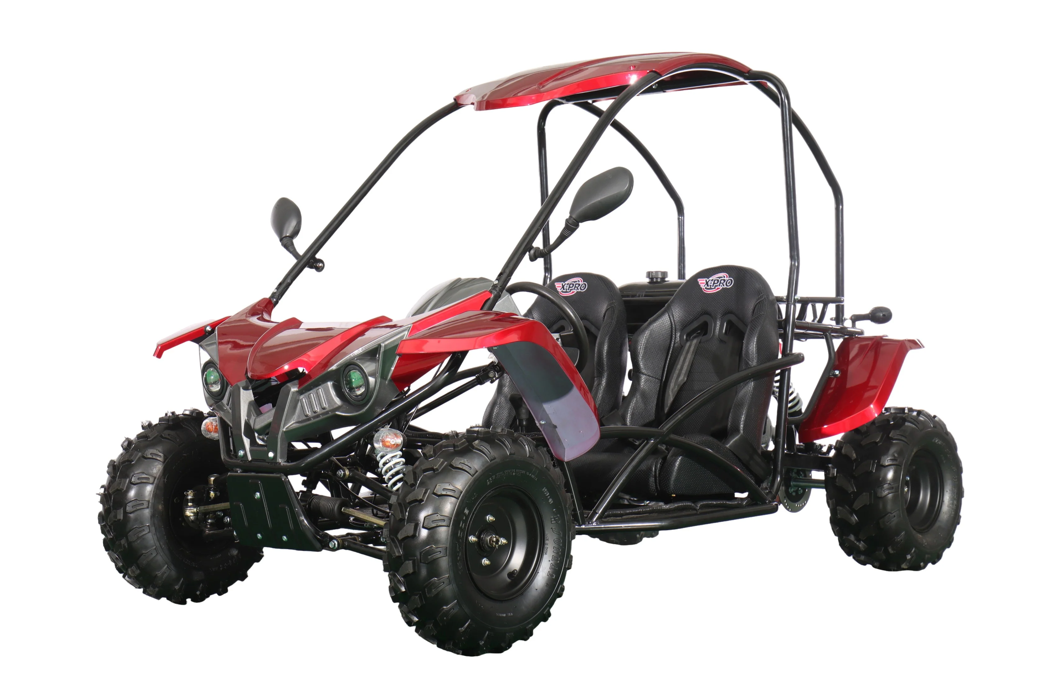 X-PRO Talon 125cc Go Kart with 3-Speed Semi-Automatic Transmission w/Reverse, LED Headlights, Big 18" Wheels! Hardtop Roof! - Image 10