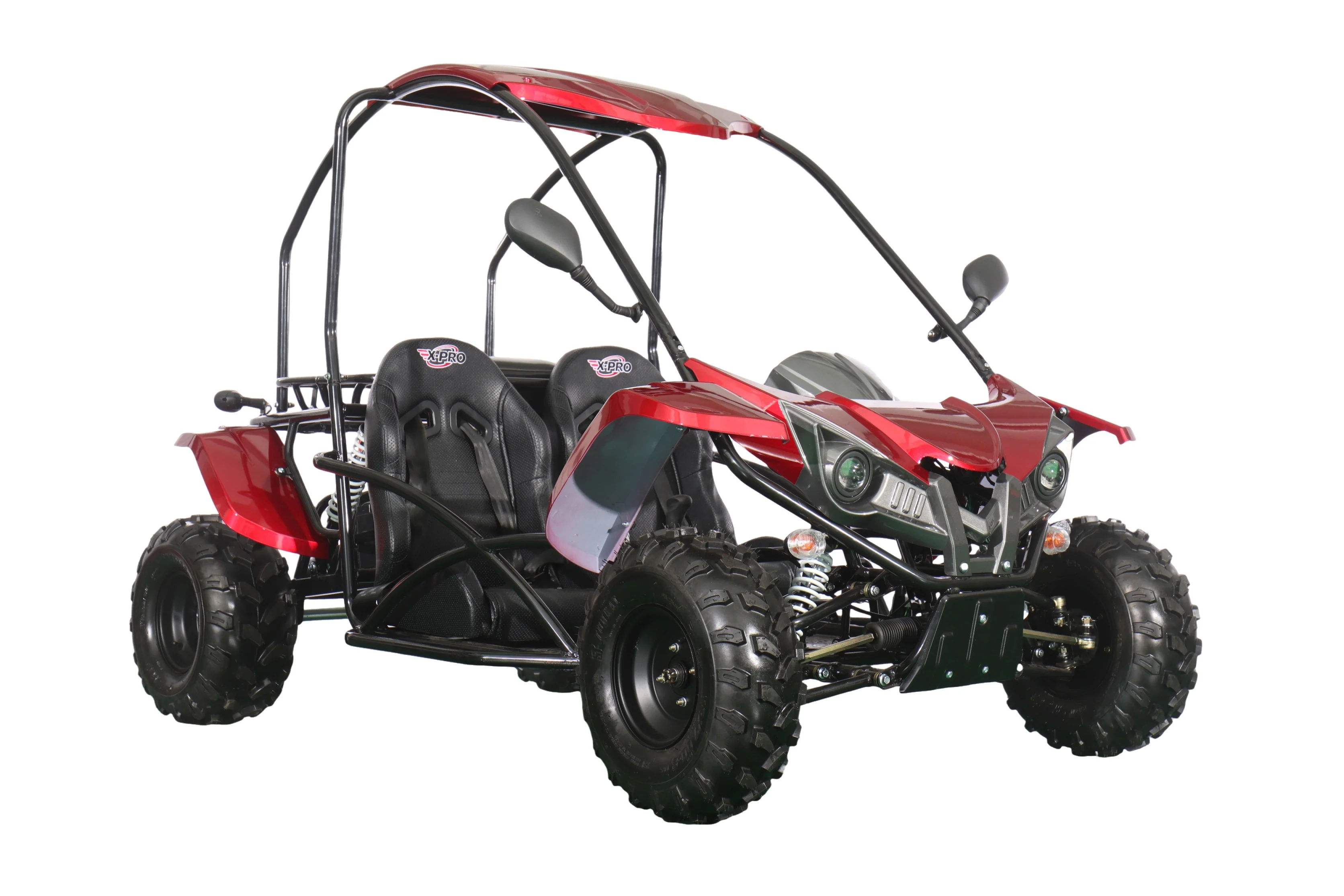 X-PRO Talon 125cc Go Kart with 3-Speed Semi-Automatic Transmission w/Reverse, LED Headlights, Big 18" Wheels! Hardtop Roof! - Image 12
