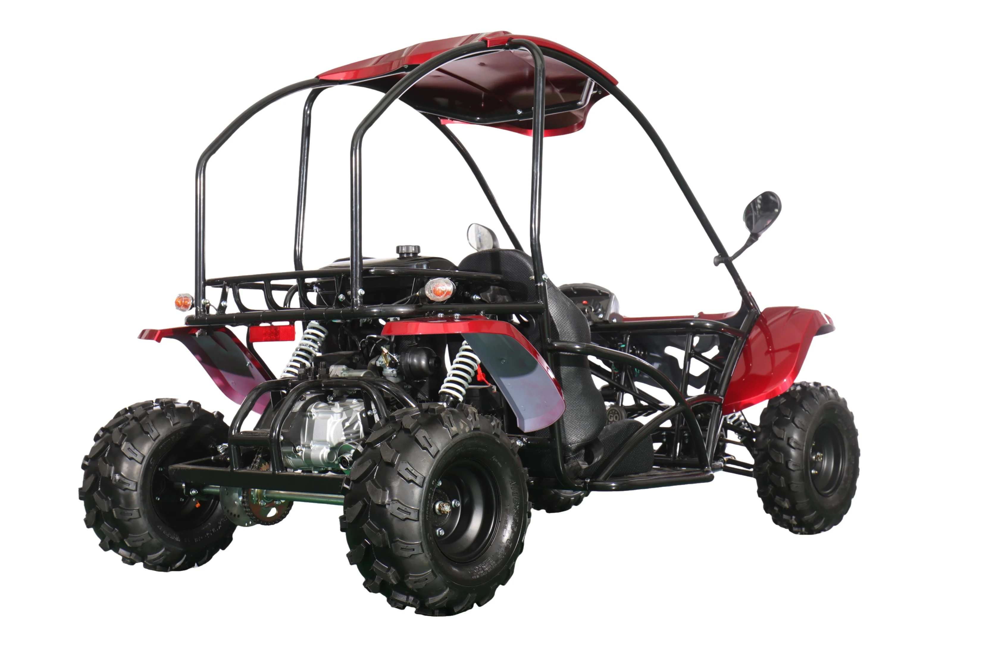 X-PRO Talon 125cc Go Kart with 3-Speed Semi-Automatic Transmission w/Reverse, LED Headlights, Big 18" Wheels! Hardtop Roof! - Image 14