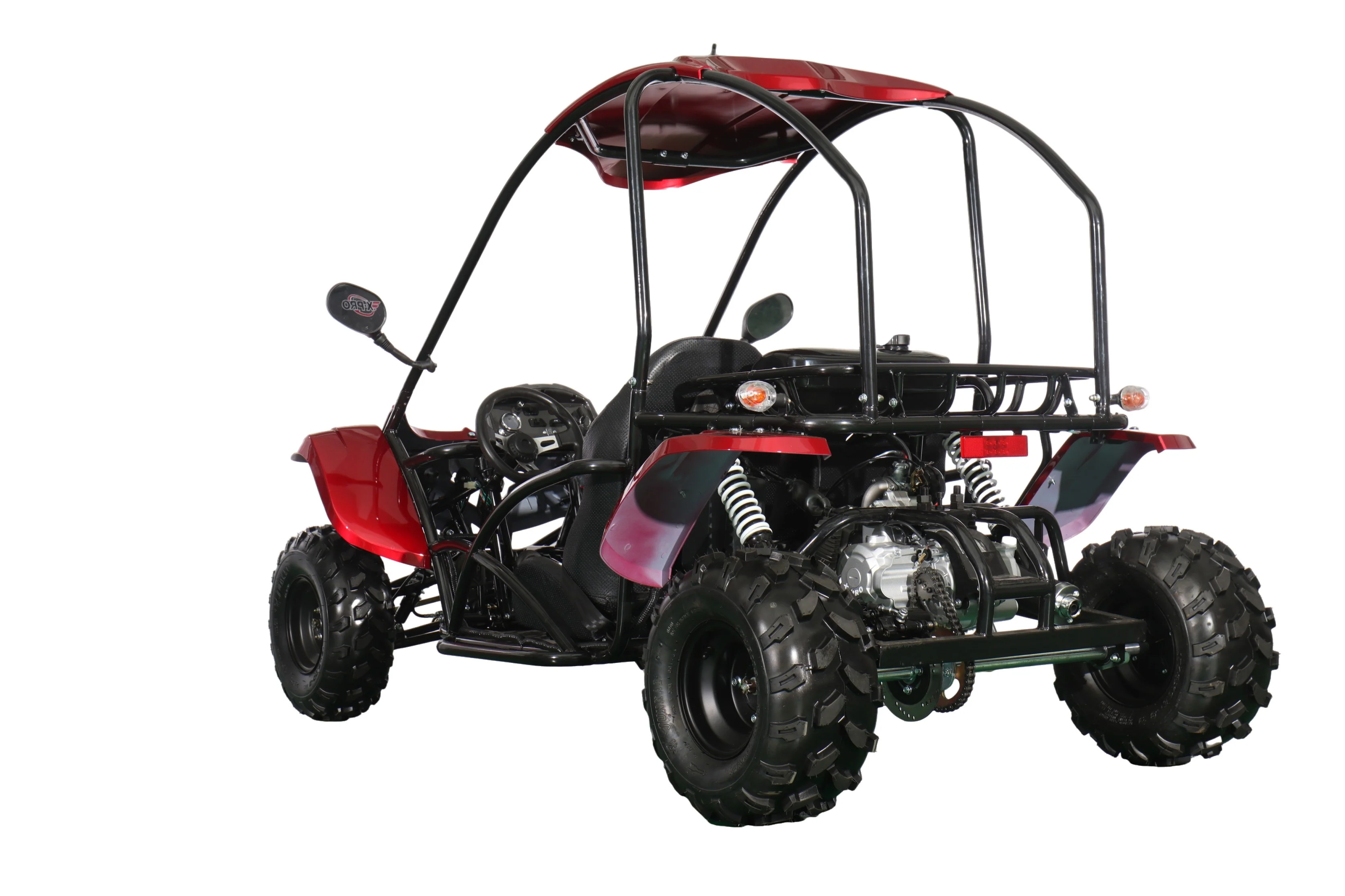 X-PRO Talon 125cc Go Kart with 3-Speed Semi-Automatic Transmission w/Reverse, LED Headlights, Big 18" Wheels! Hardtop Roof! - Image 16